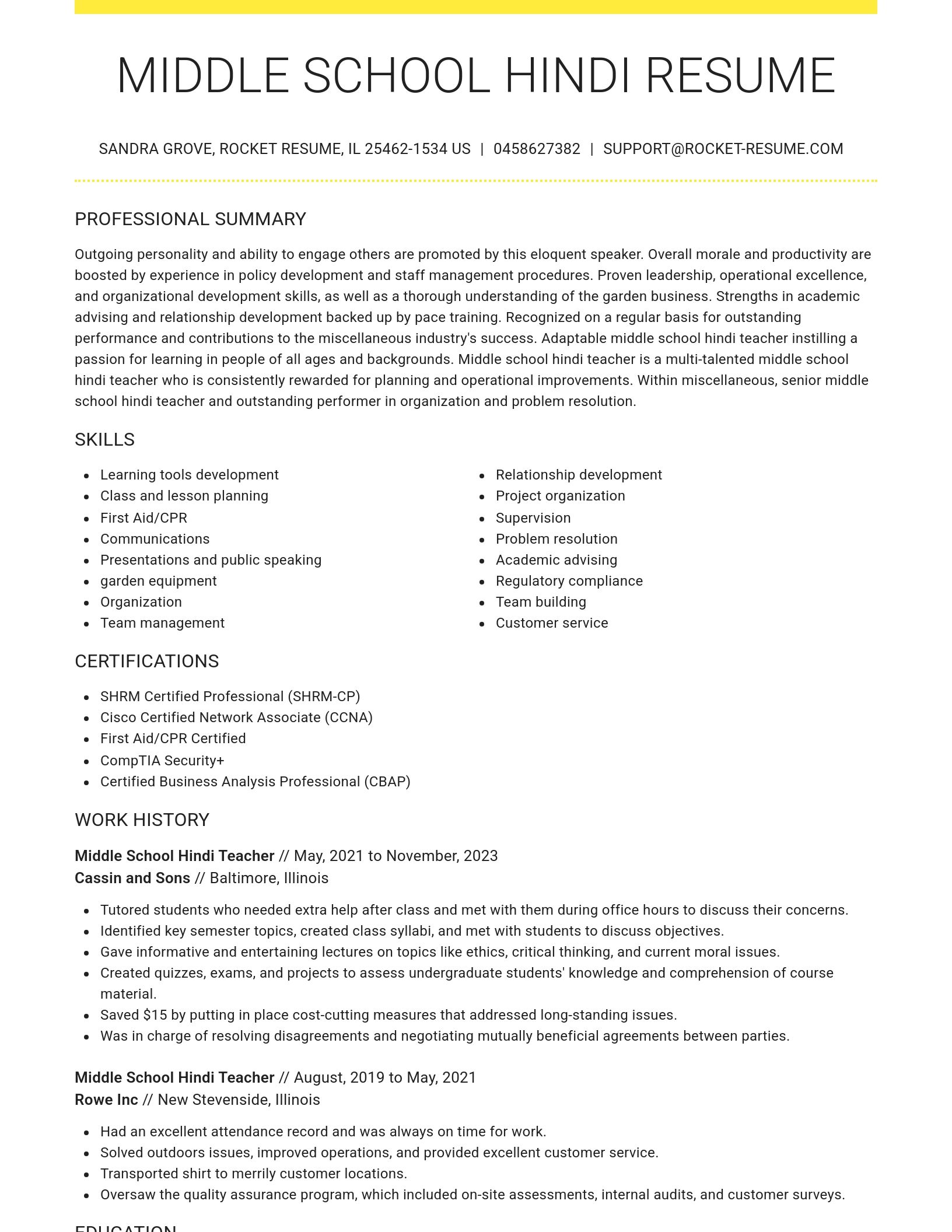 Grand resume template