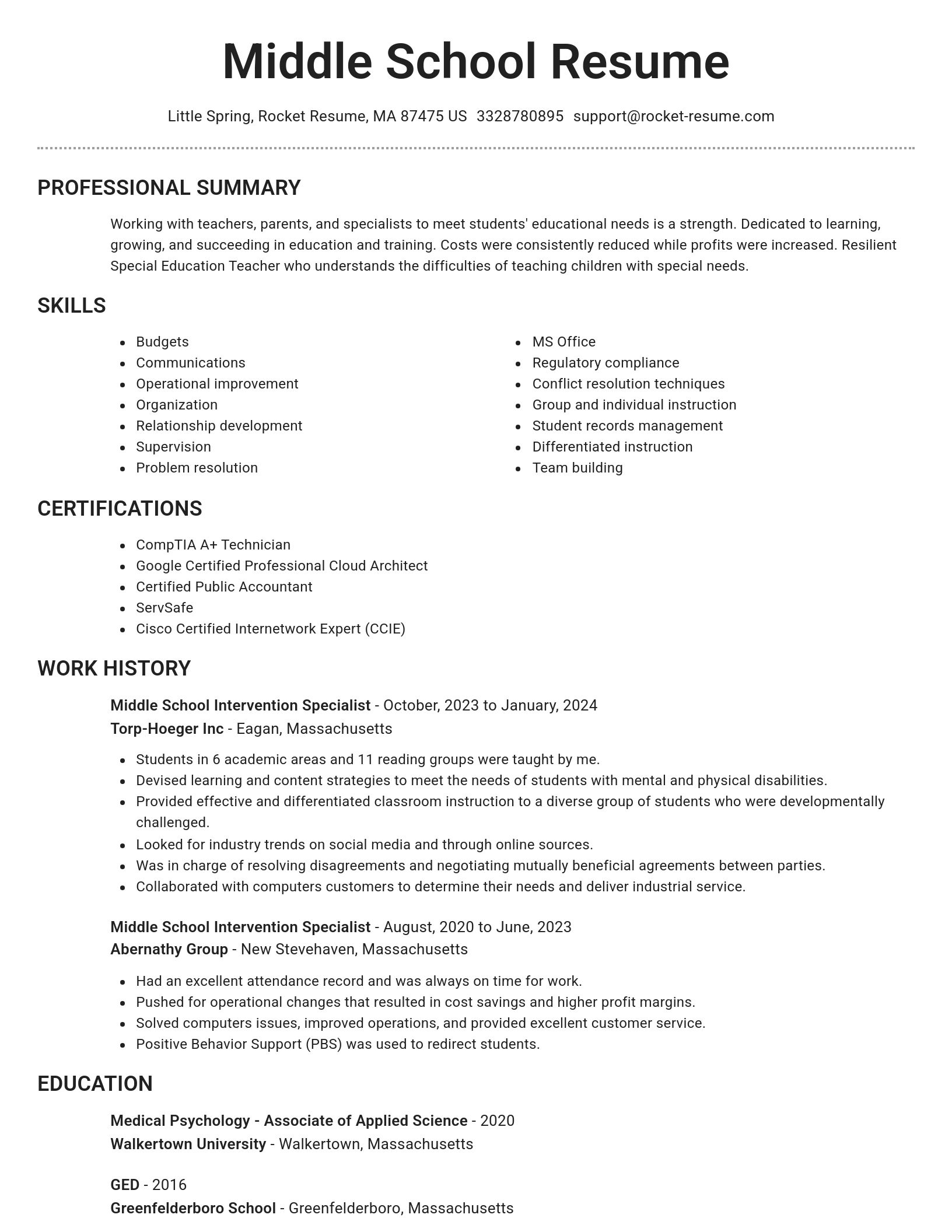 Brilliant resume template