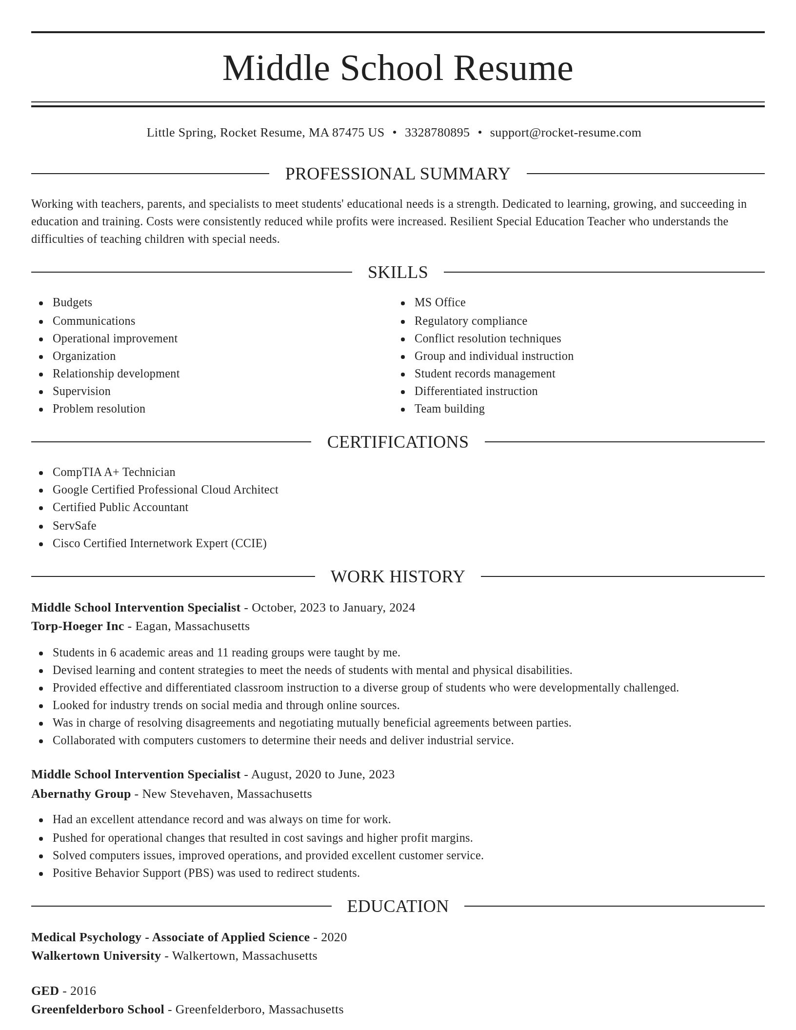 Elegant resume template
