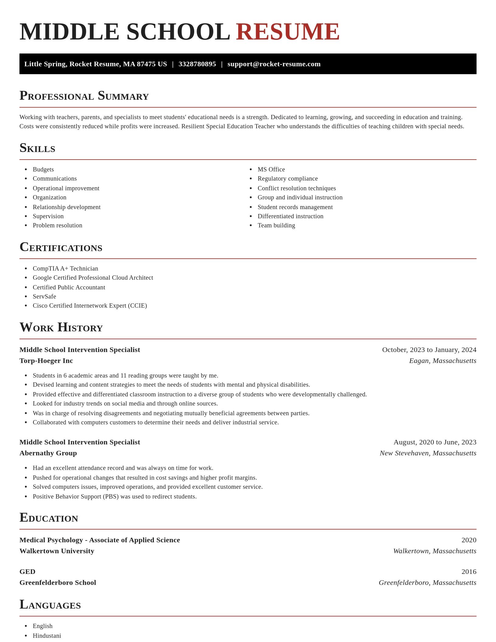 Exquisite resume template