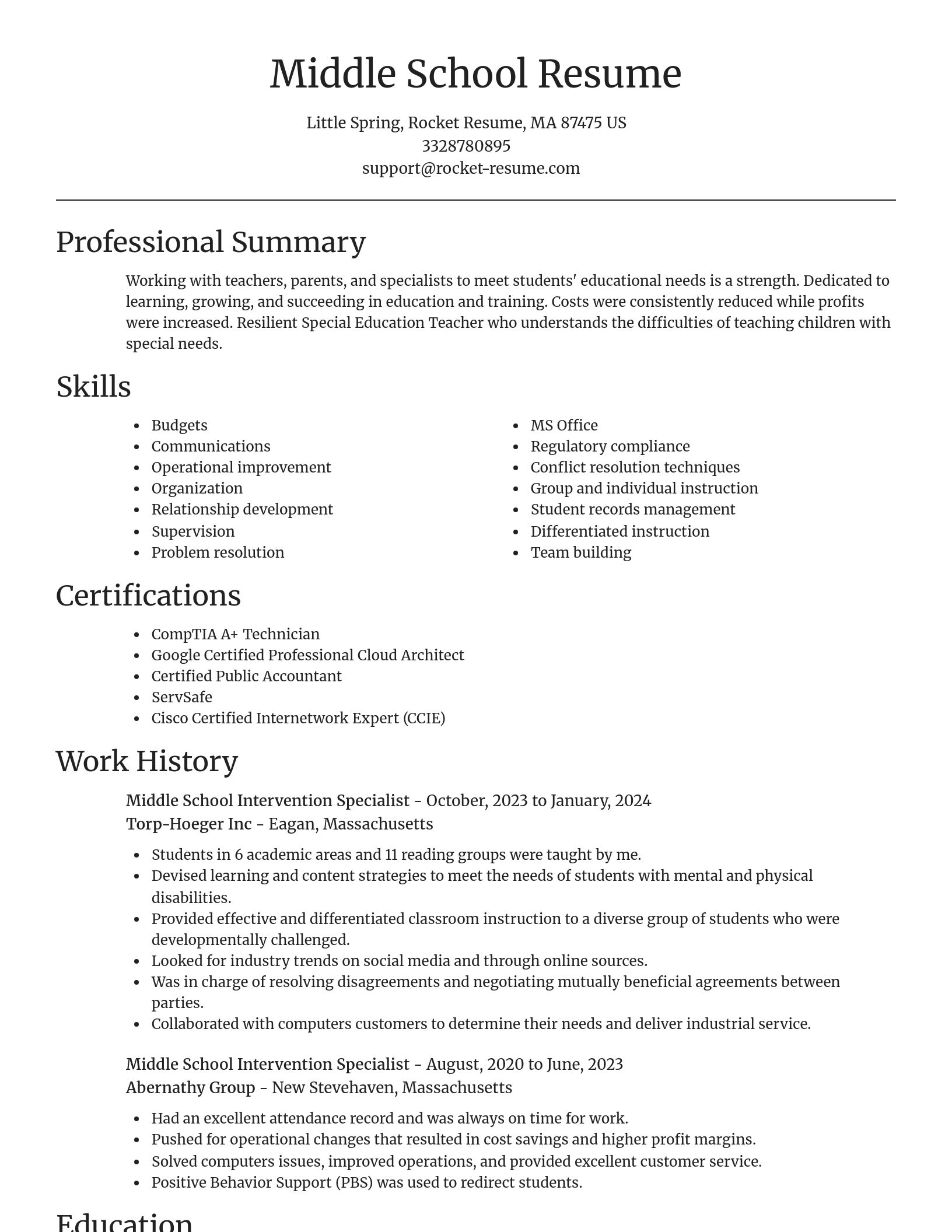 Focal Point resume template