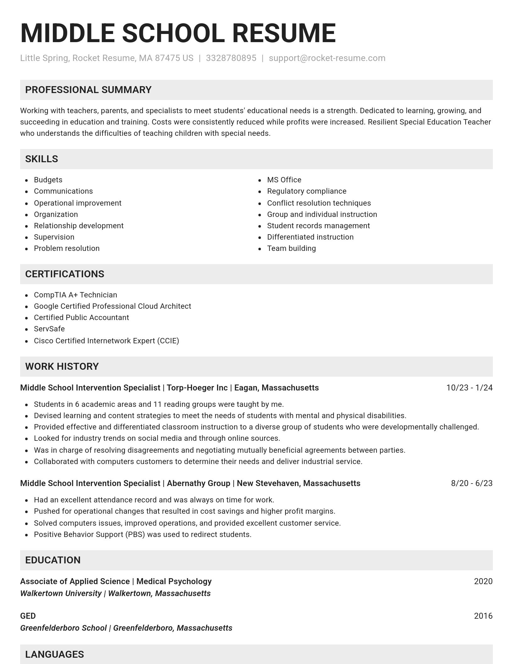 Genius resume template