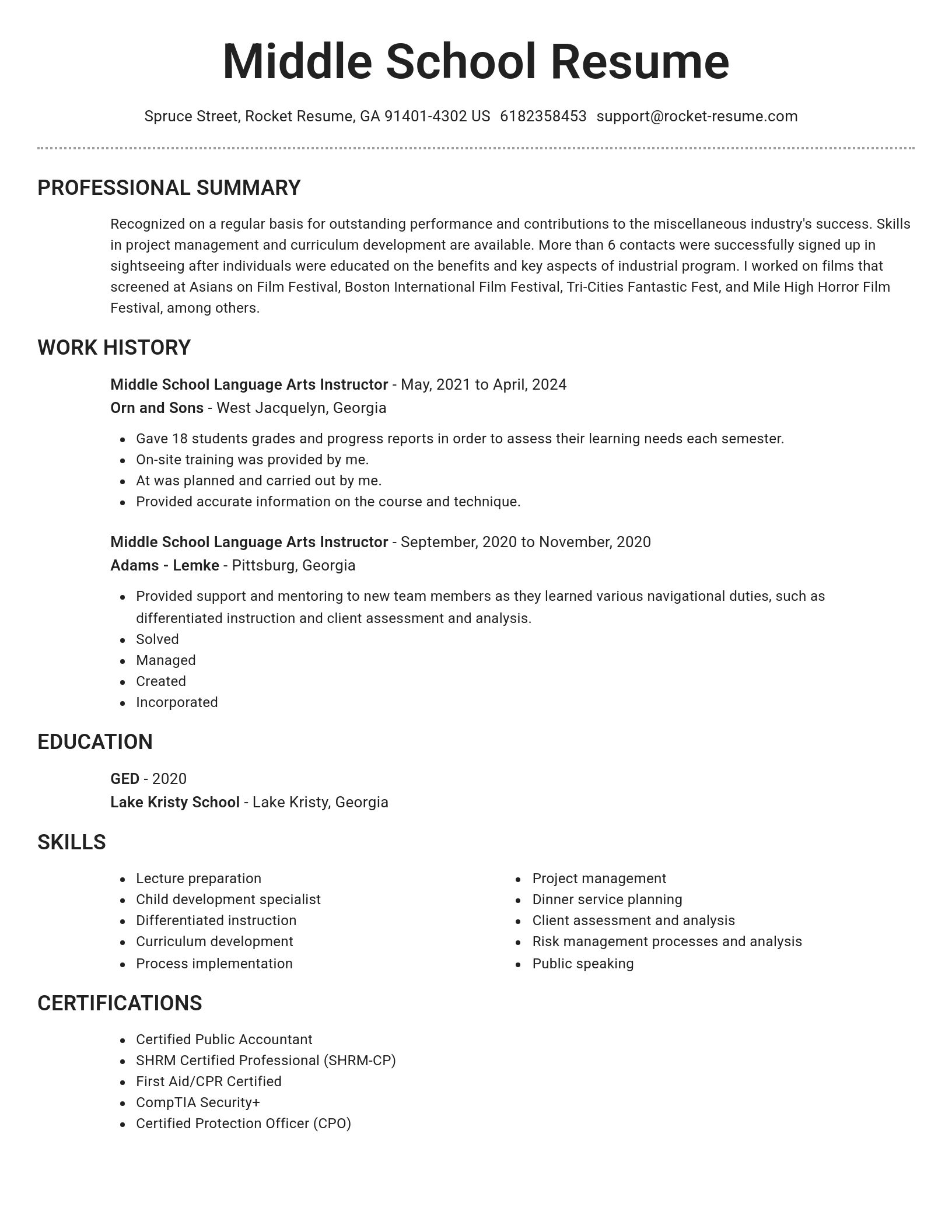 Brilliant resume template