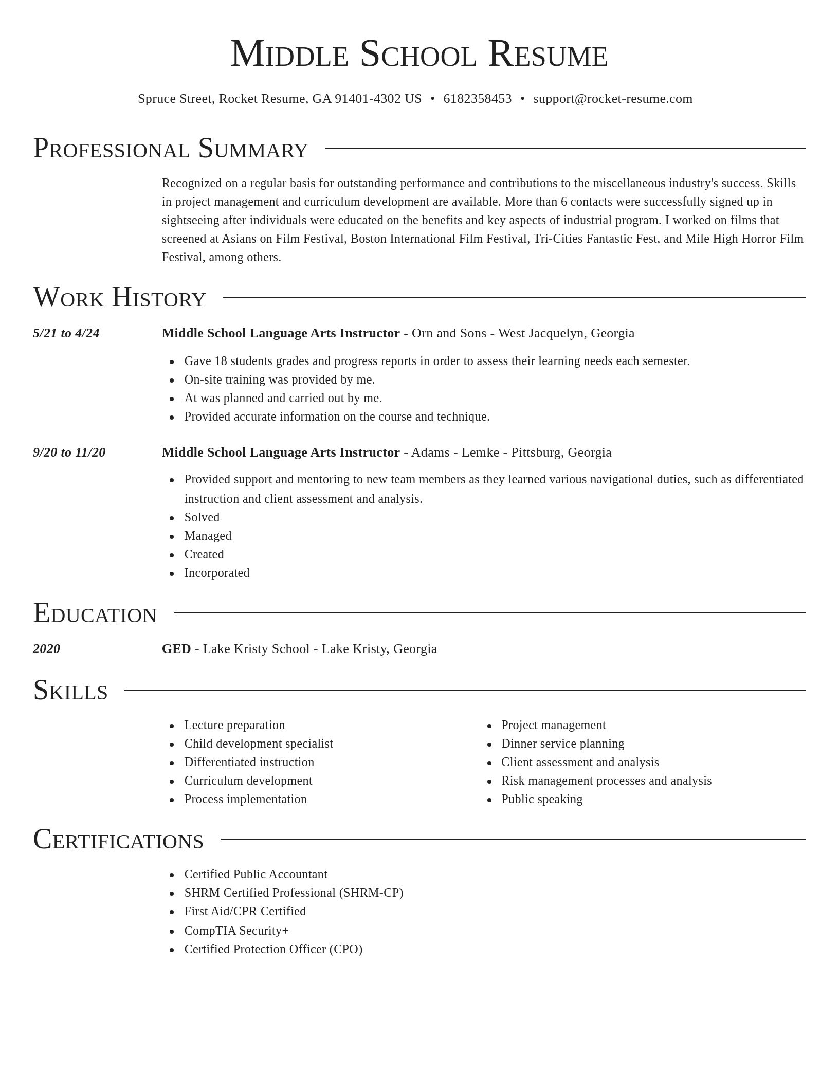 Director resume template