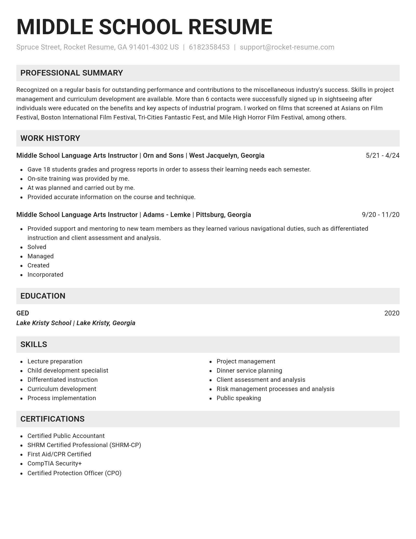 Genius resume template