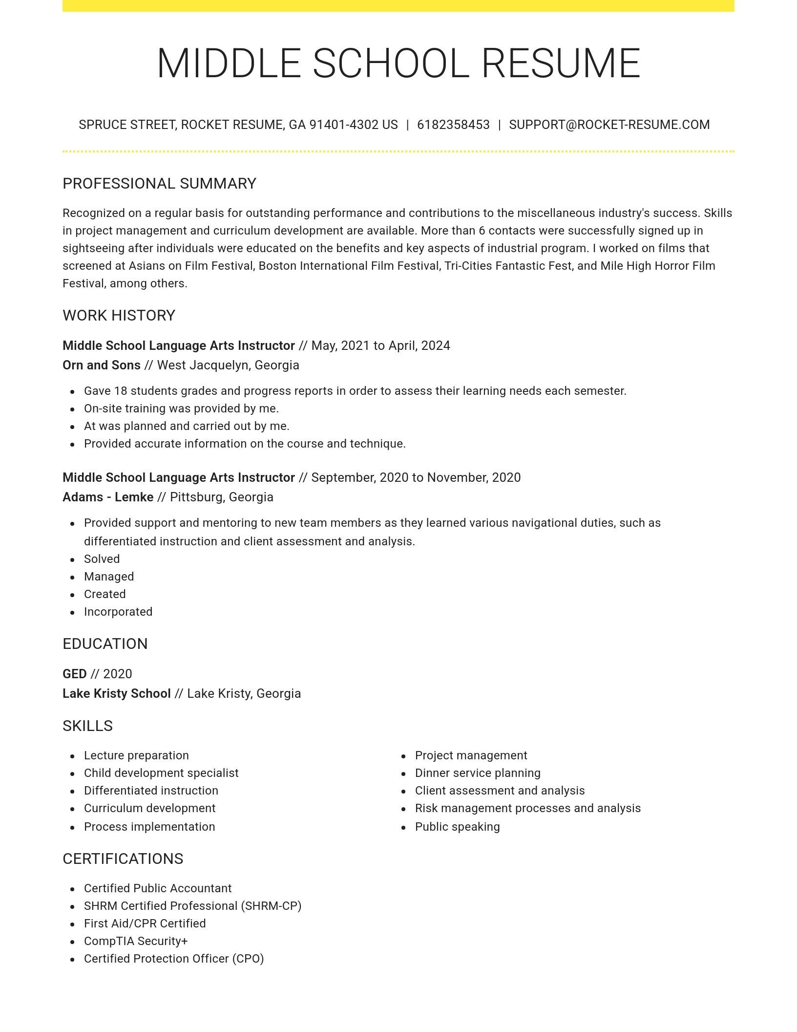 Grand resume template