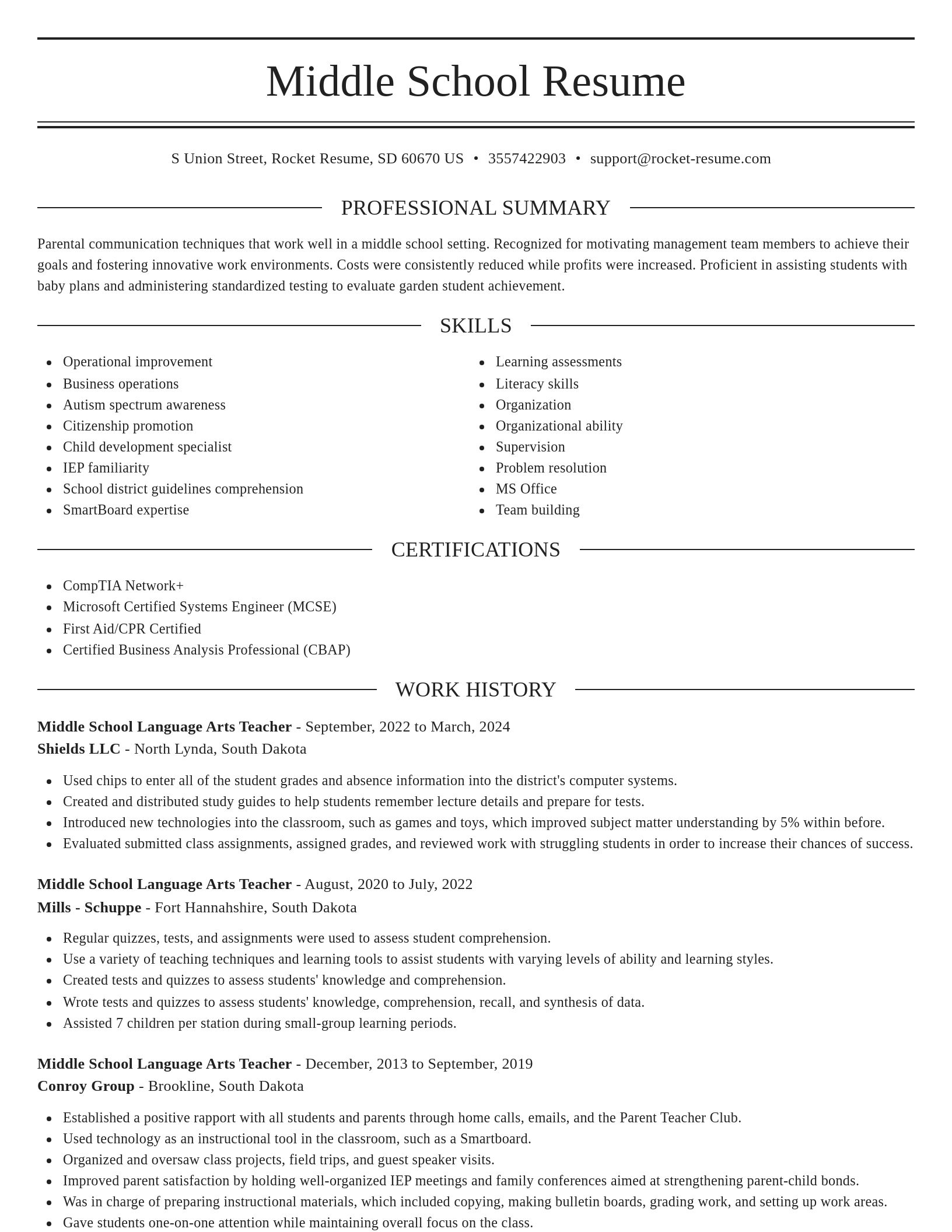 Elegant resume template