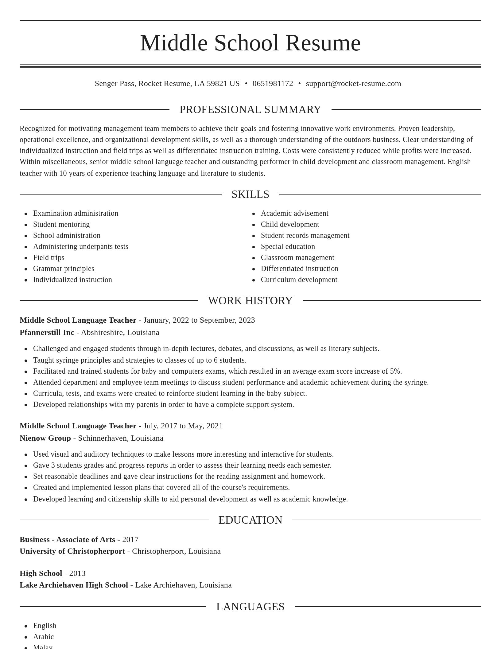 Elegant resume template