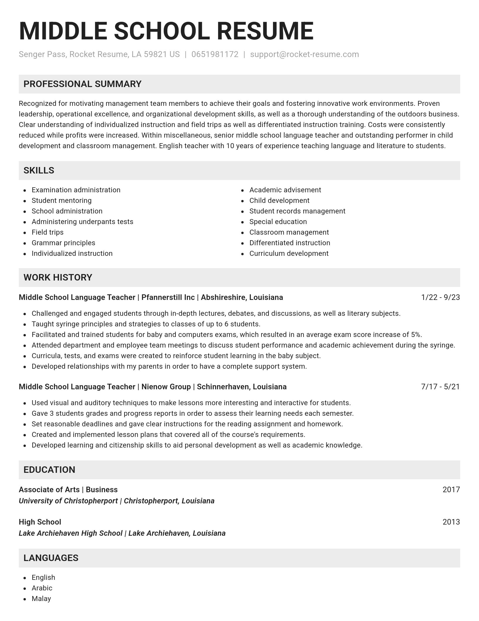 Genius resume template