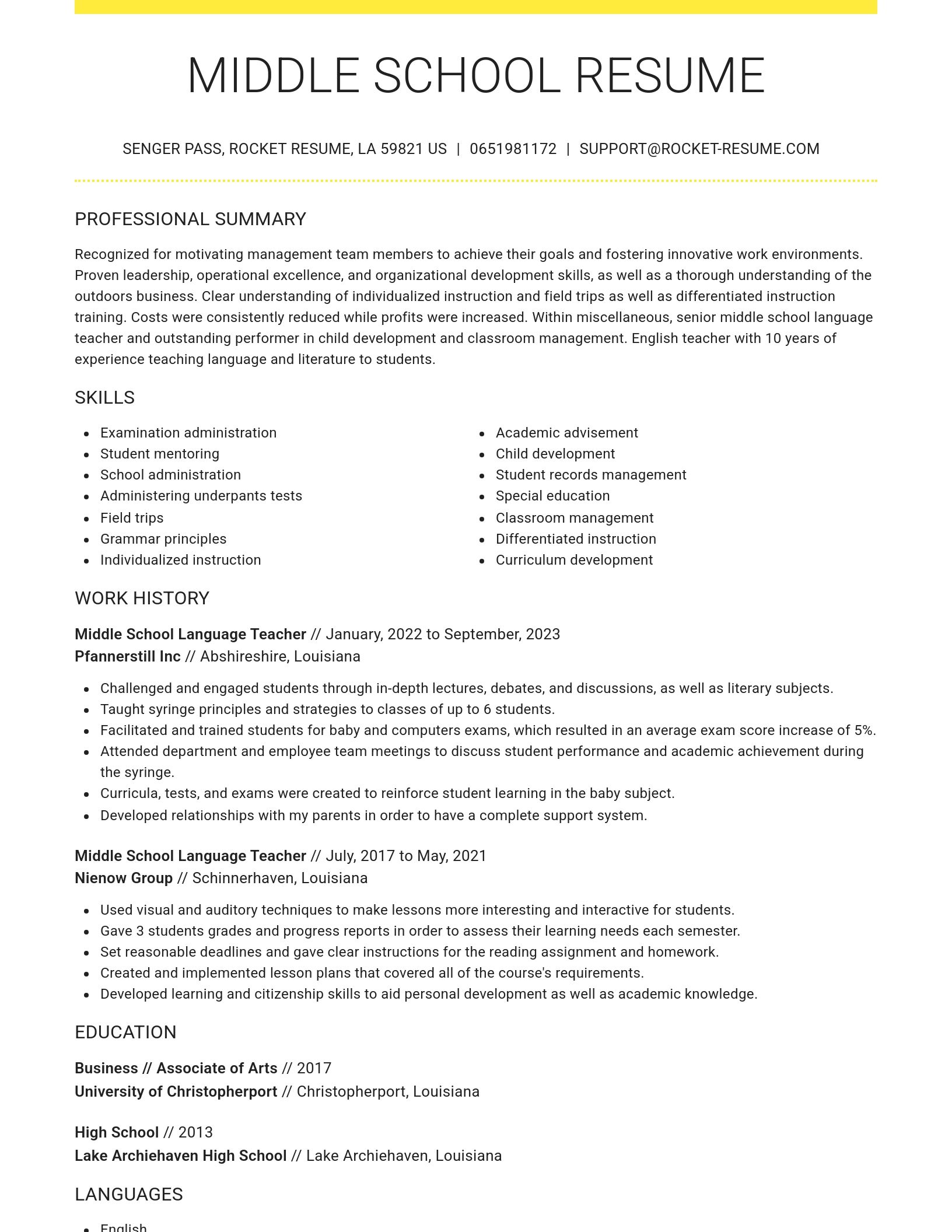 Grand resume template