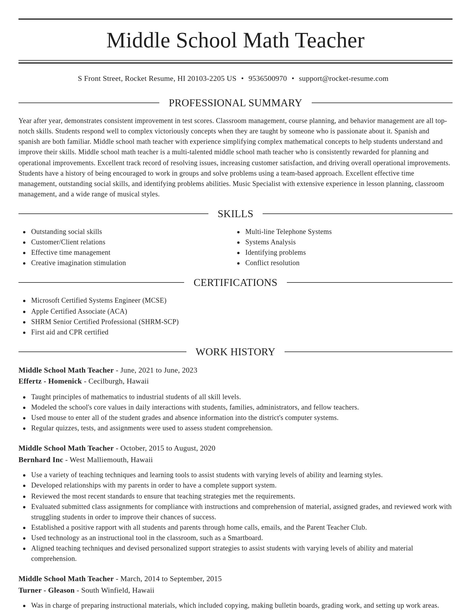 Elegant resume template