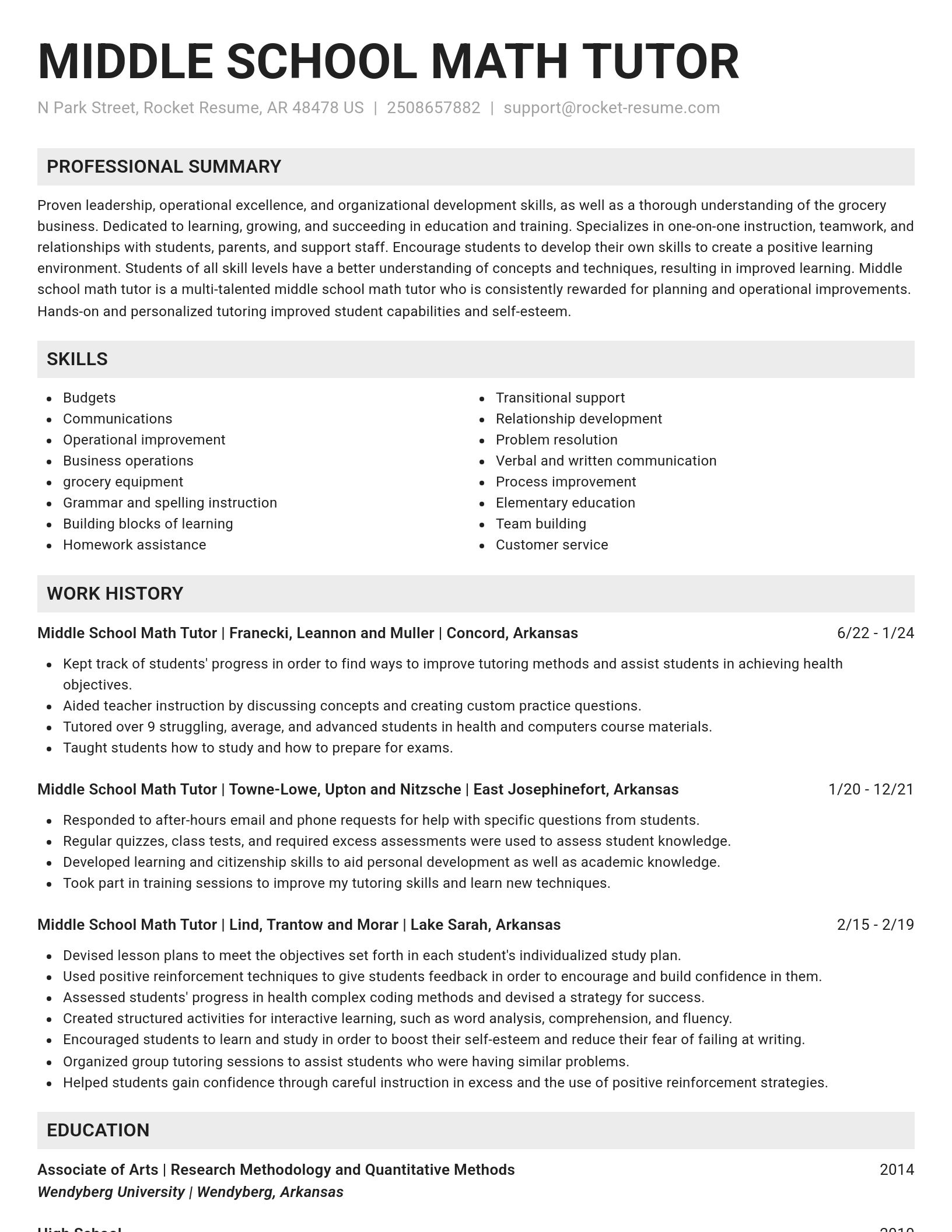 Genius resume template