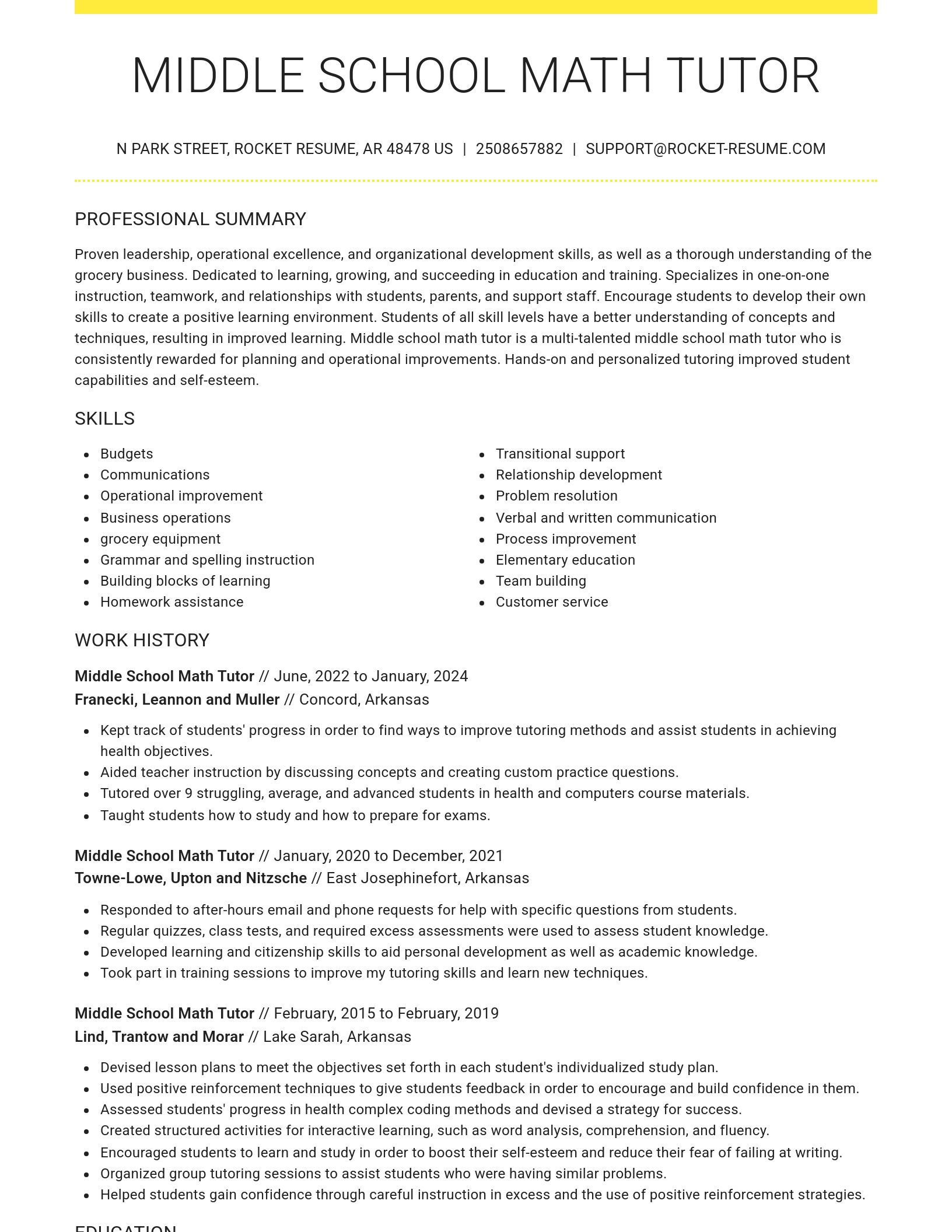 Grand resume template