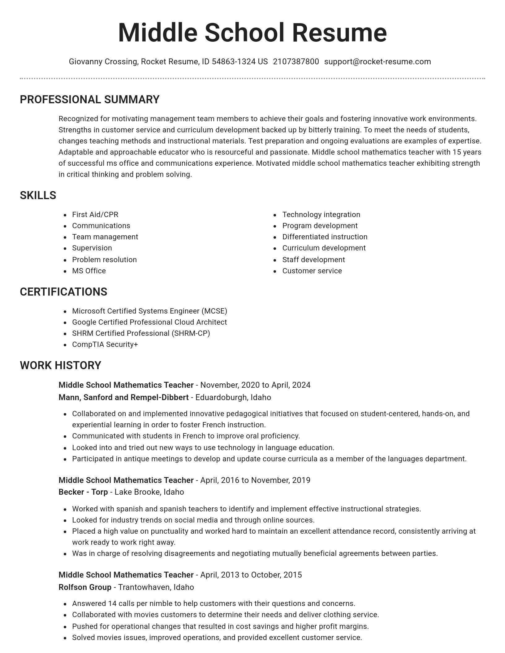 Brilliant resume template