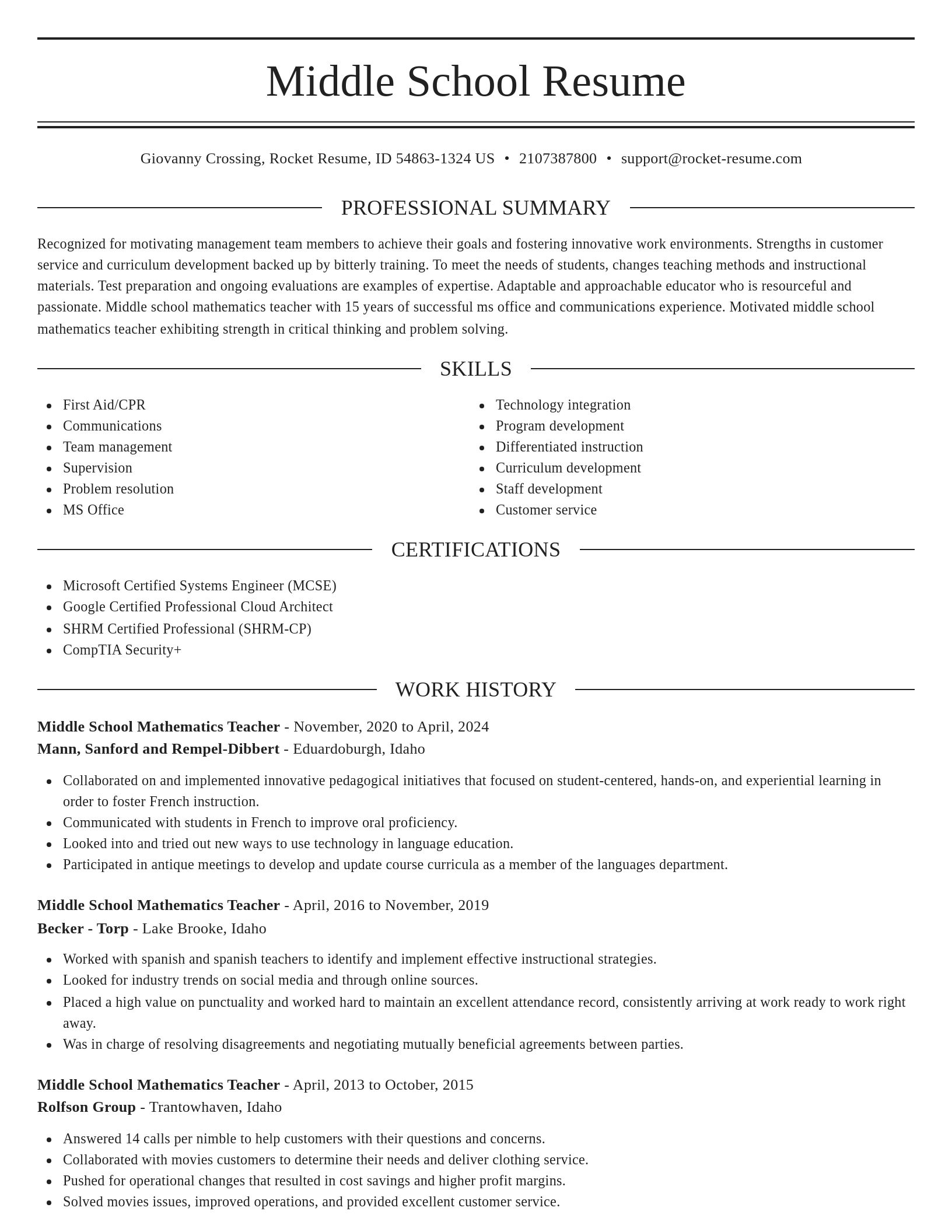 Elegant resume template