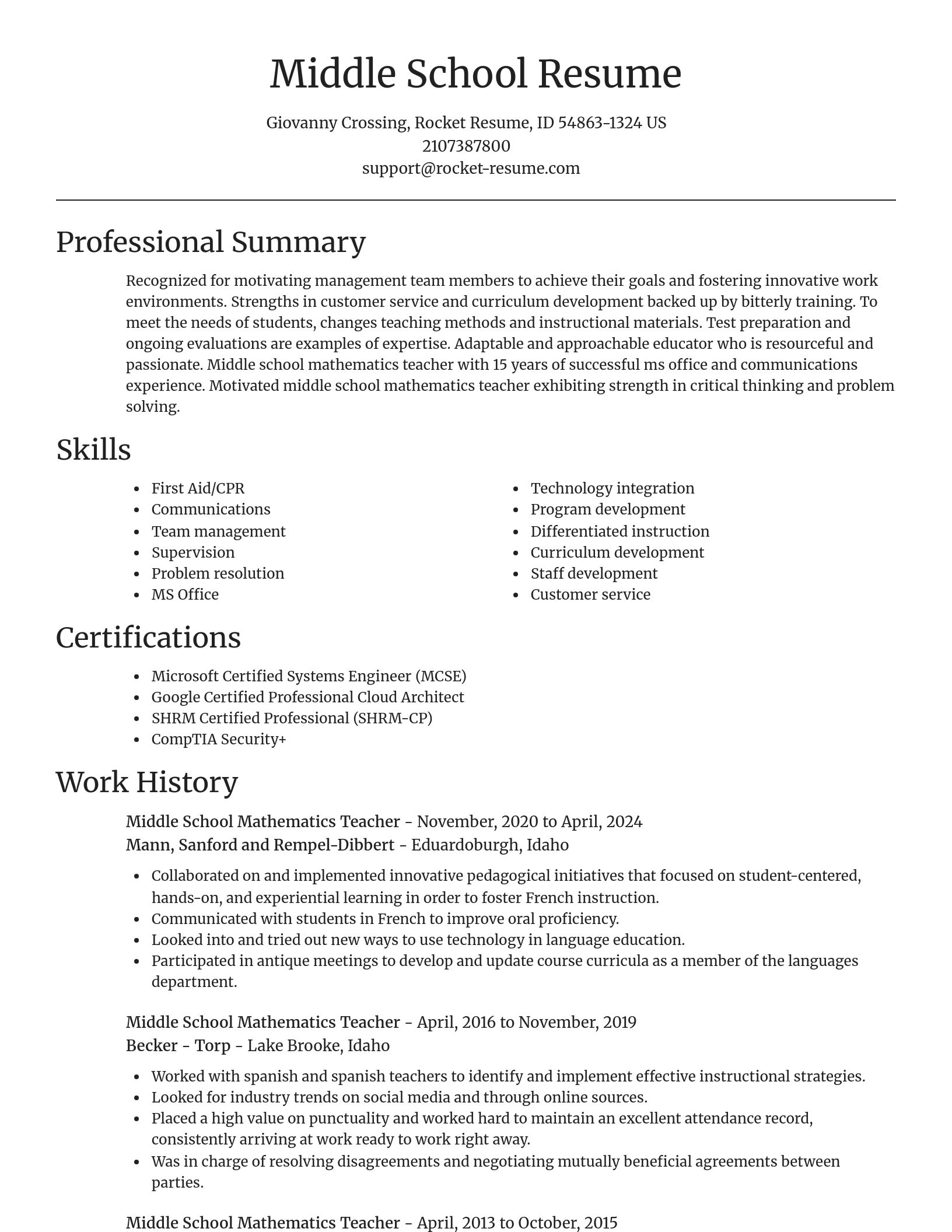 Focal Point resume template