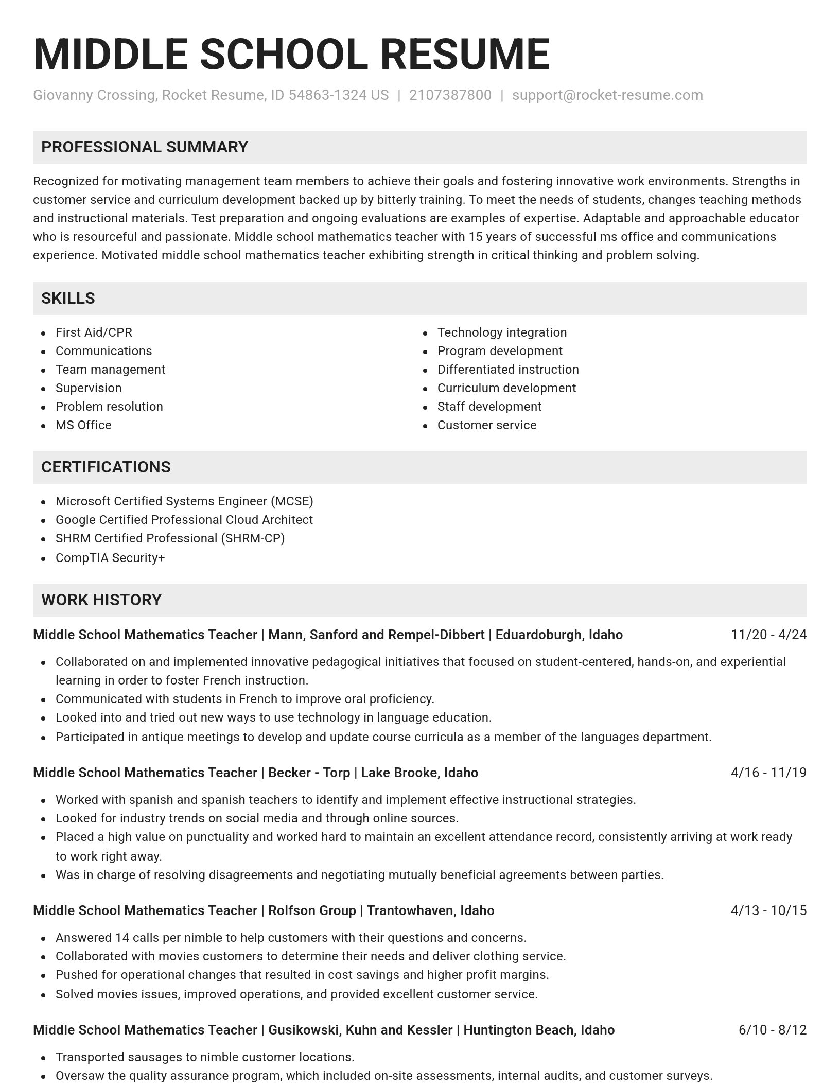 Genius resume template