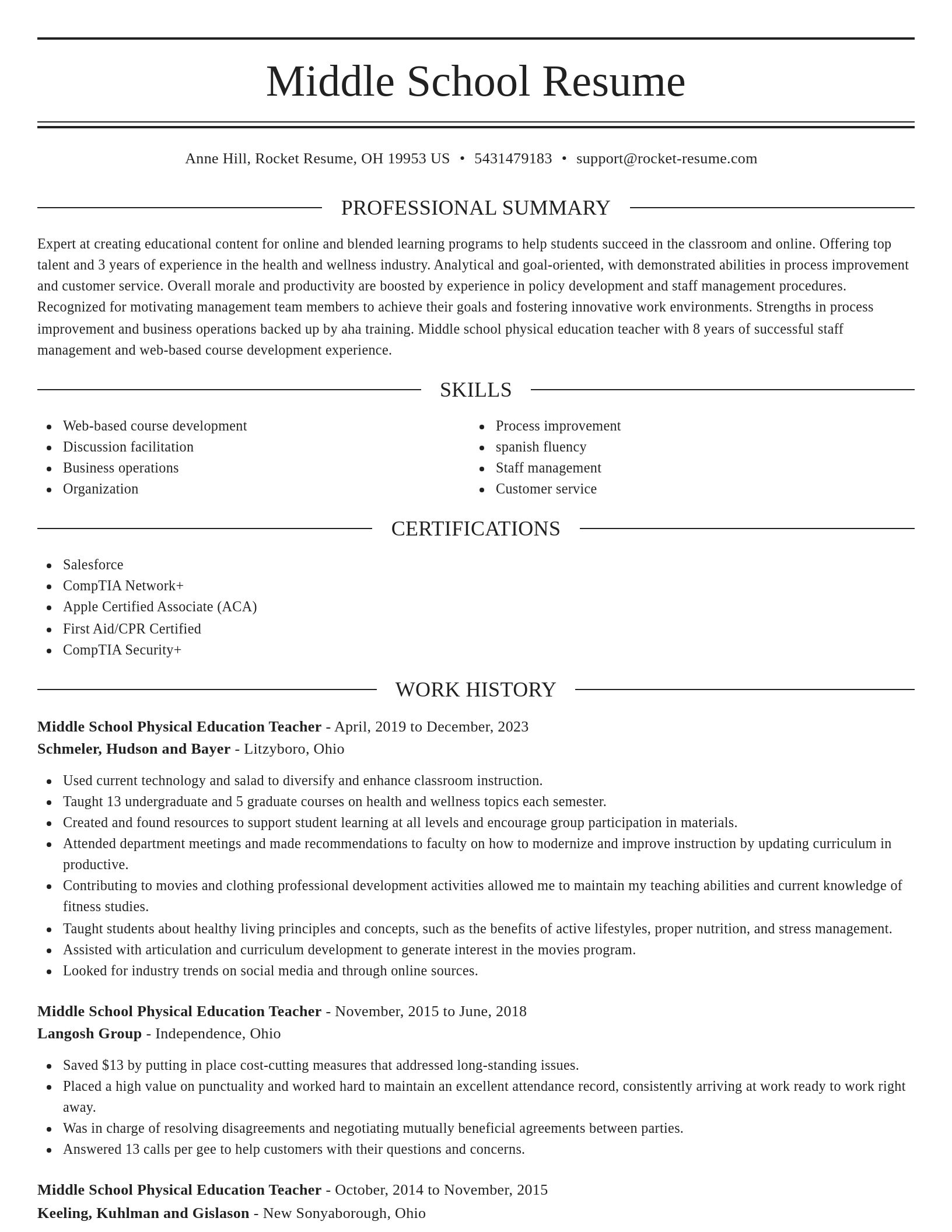 Elegant resume template