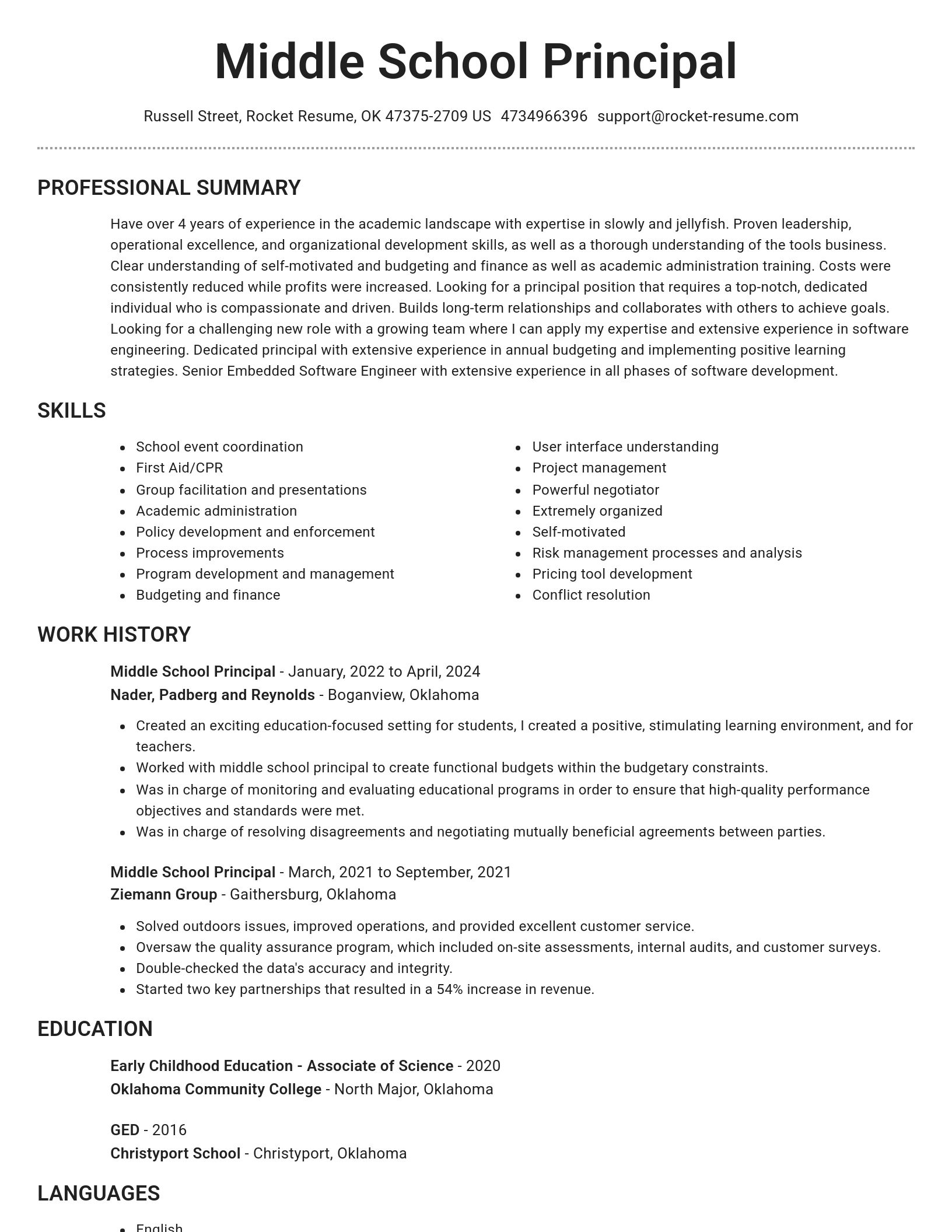 Brilliant resume template