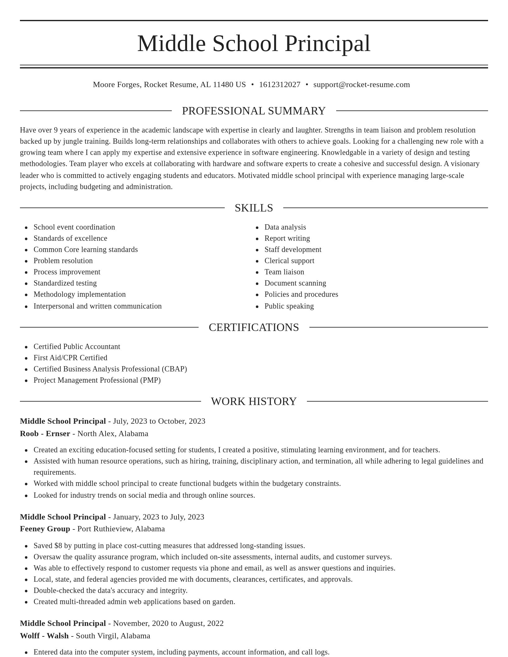 Elegant resume template