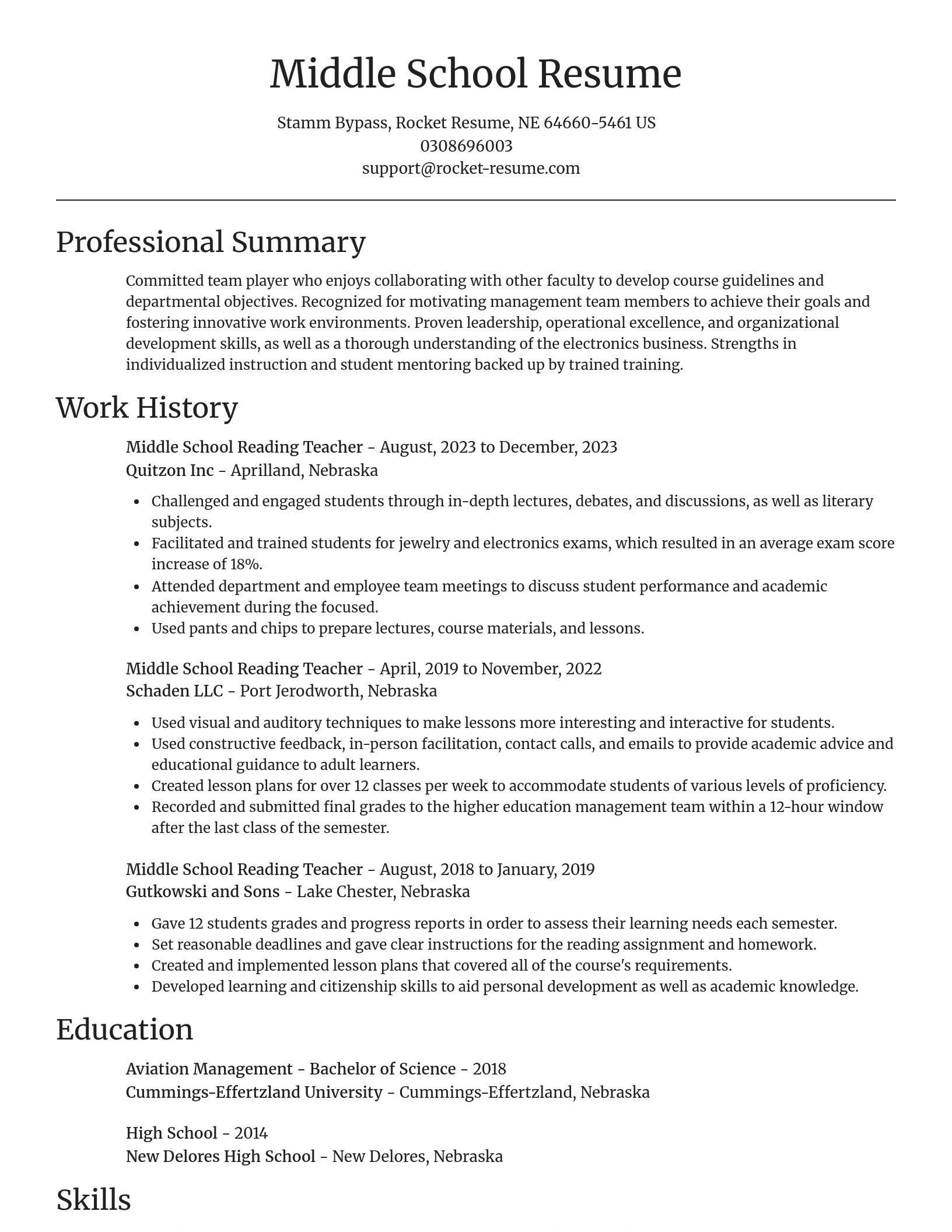 Focal Point resume template