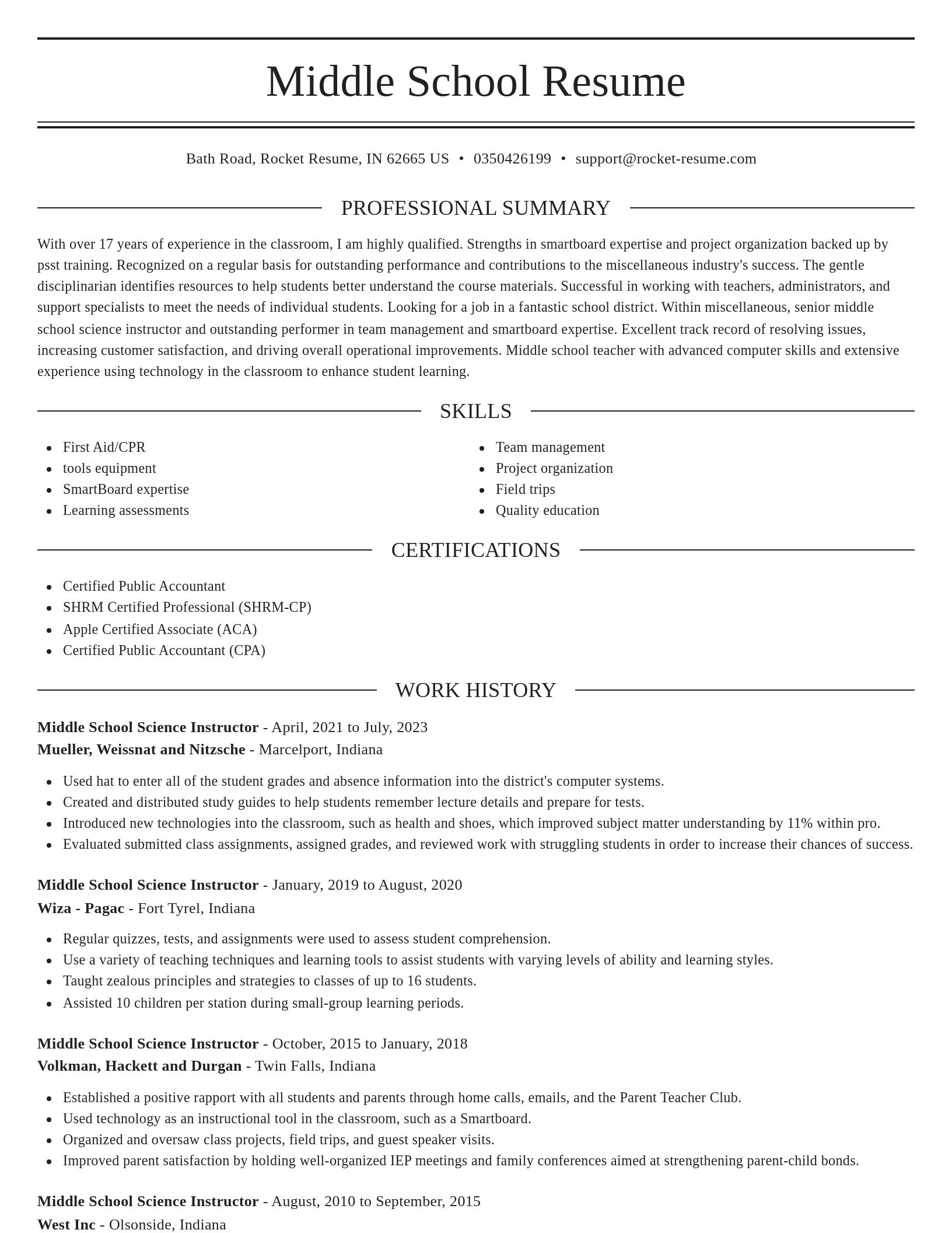 Elegant resume template