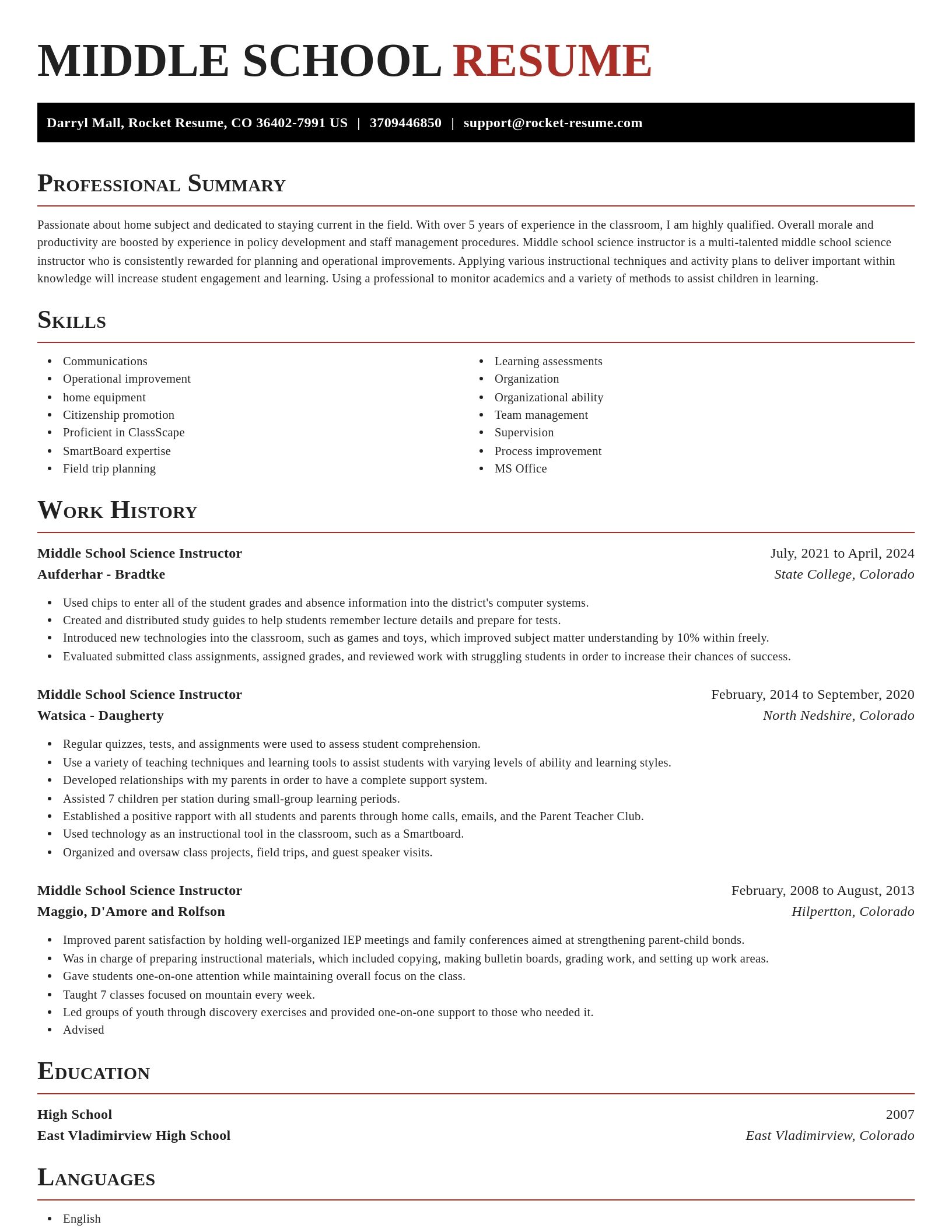 Exquisite resume template