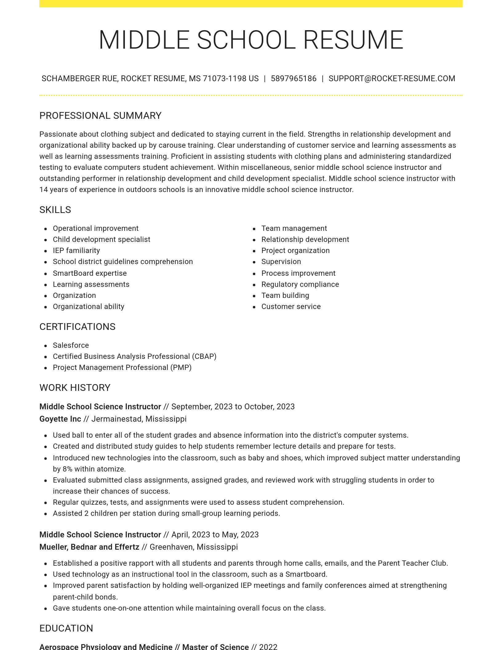 Grand resume template