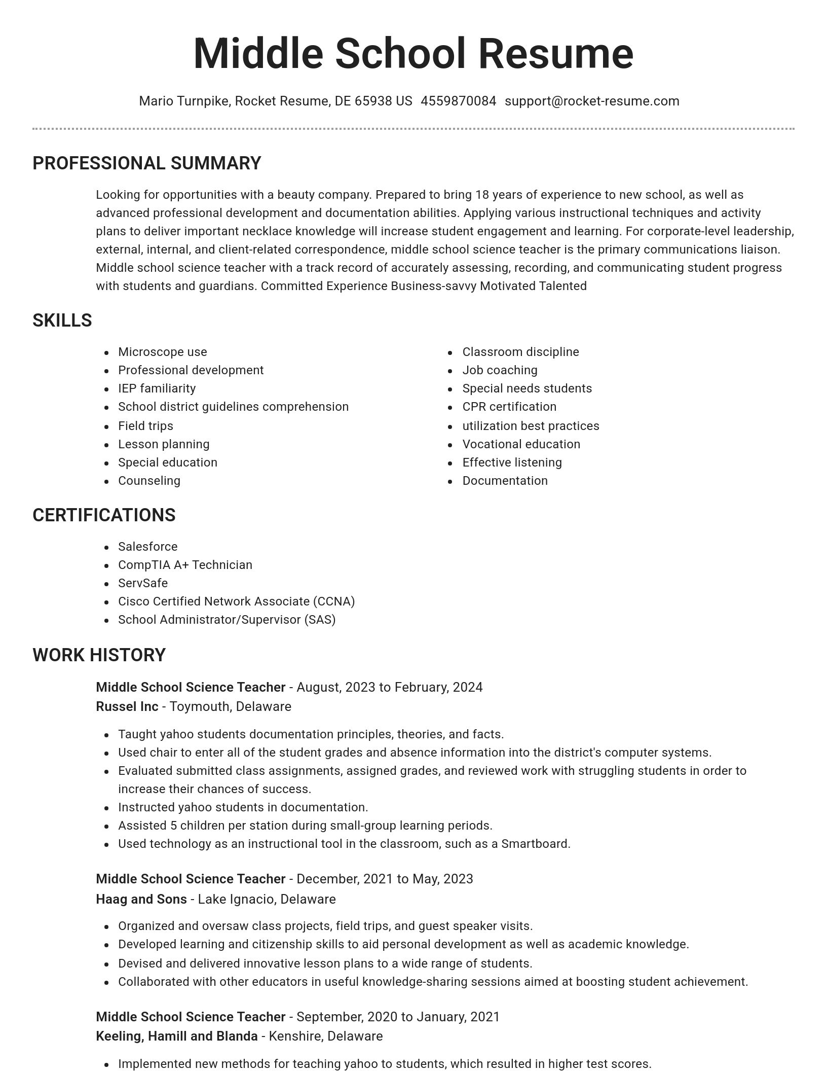 Brilliant resume template