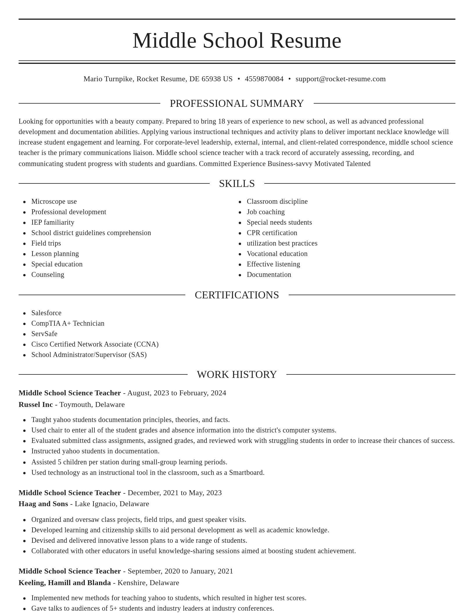 Elegant resume template