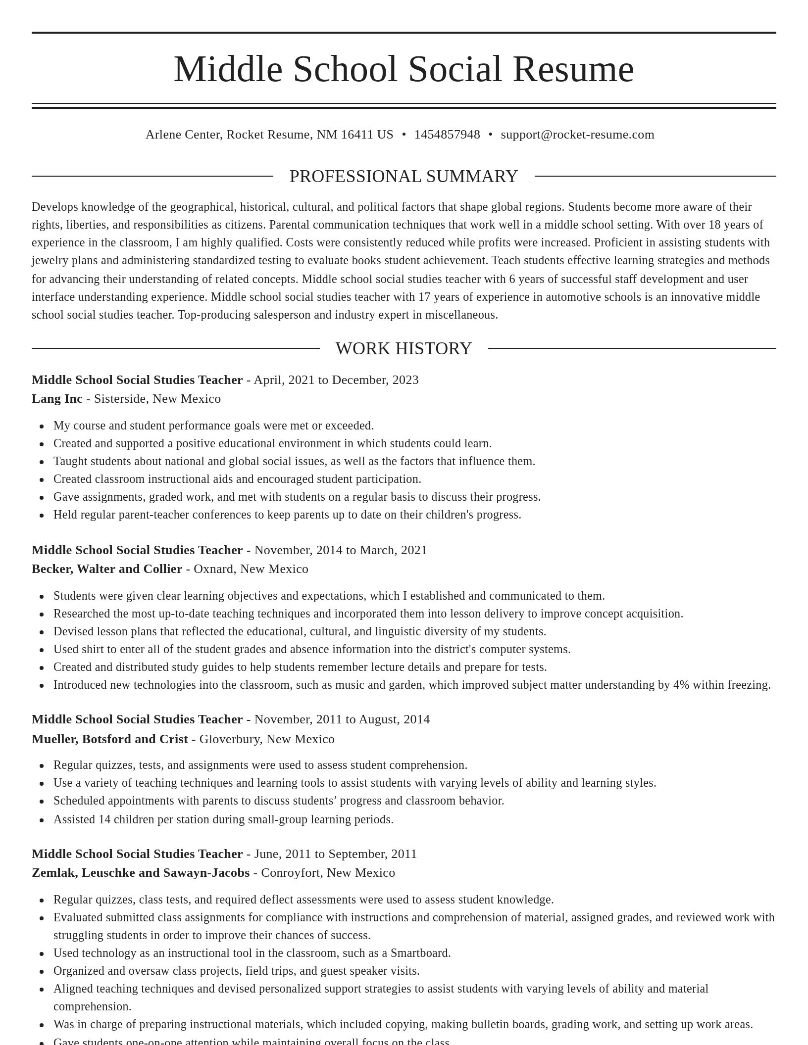 Elegant resume template