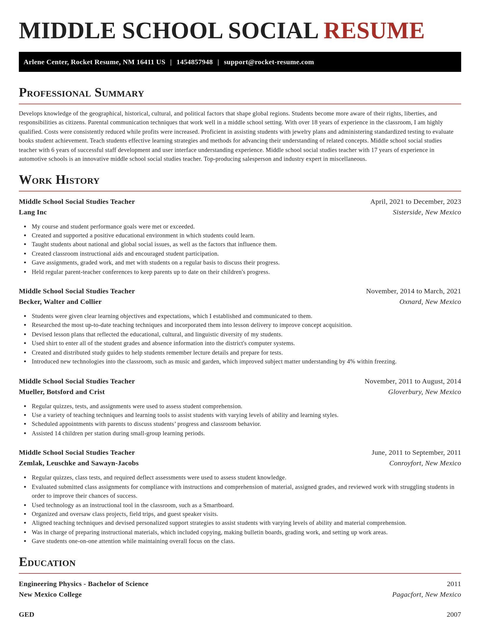 Exquisite resume template