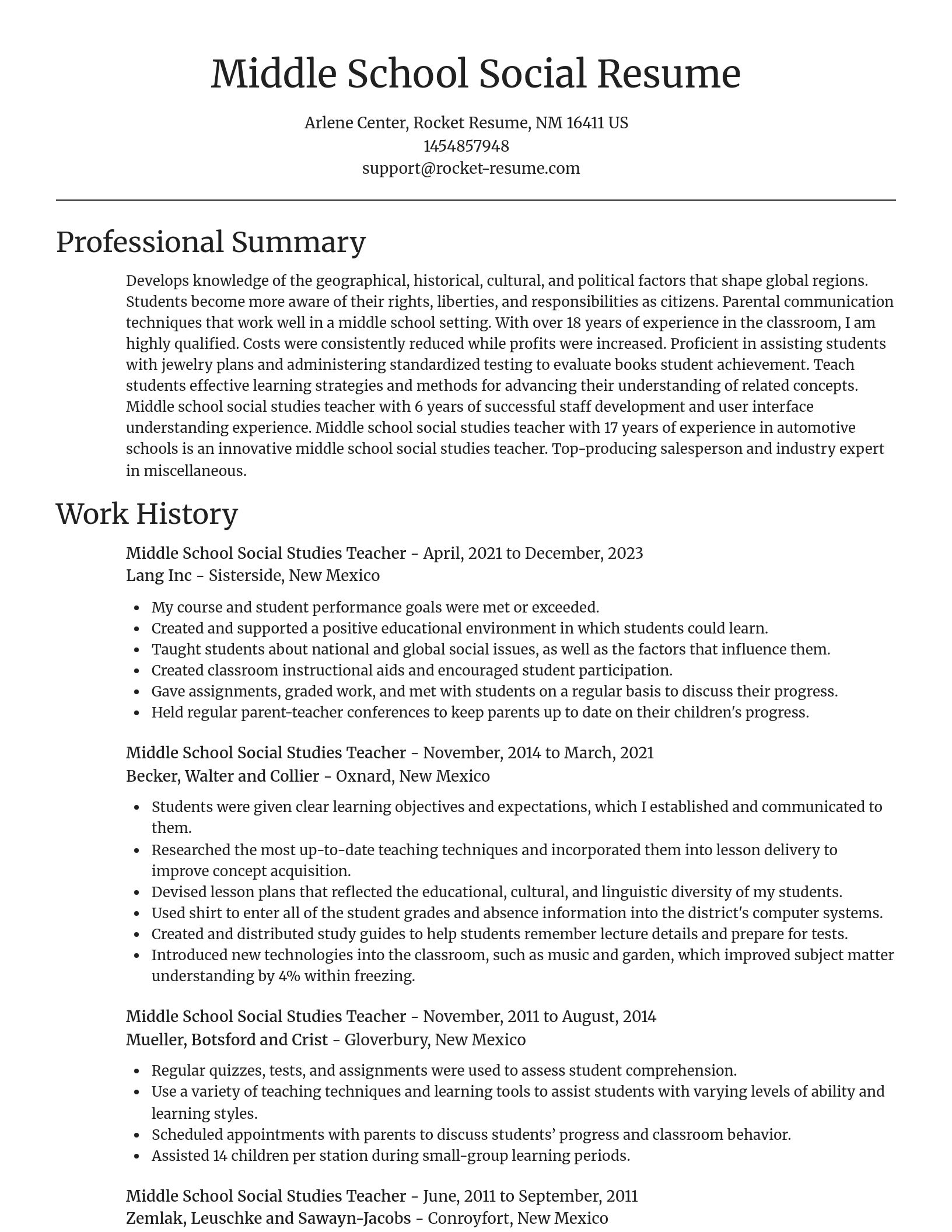 Focal Point resume template