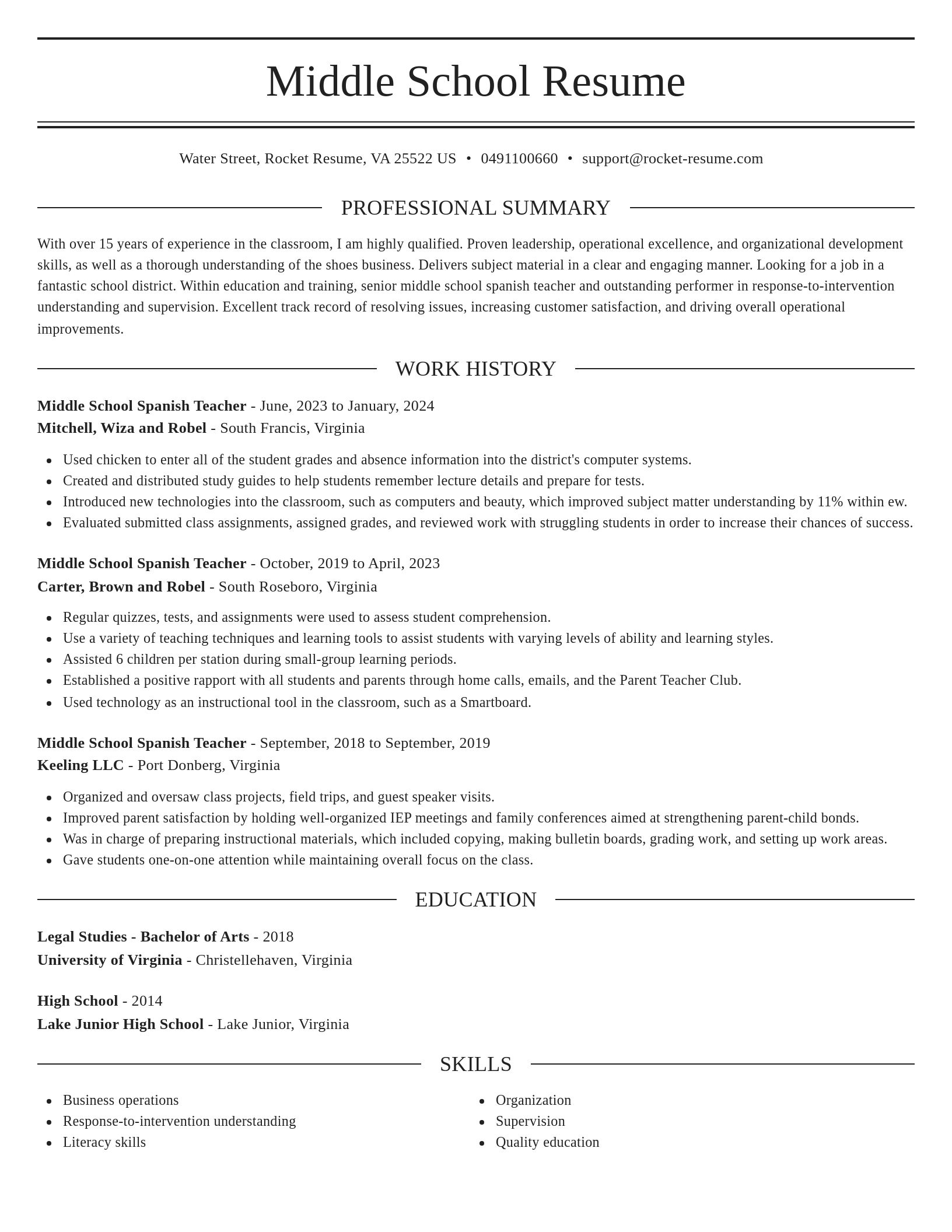 Elegant resume template