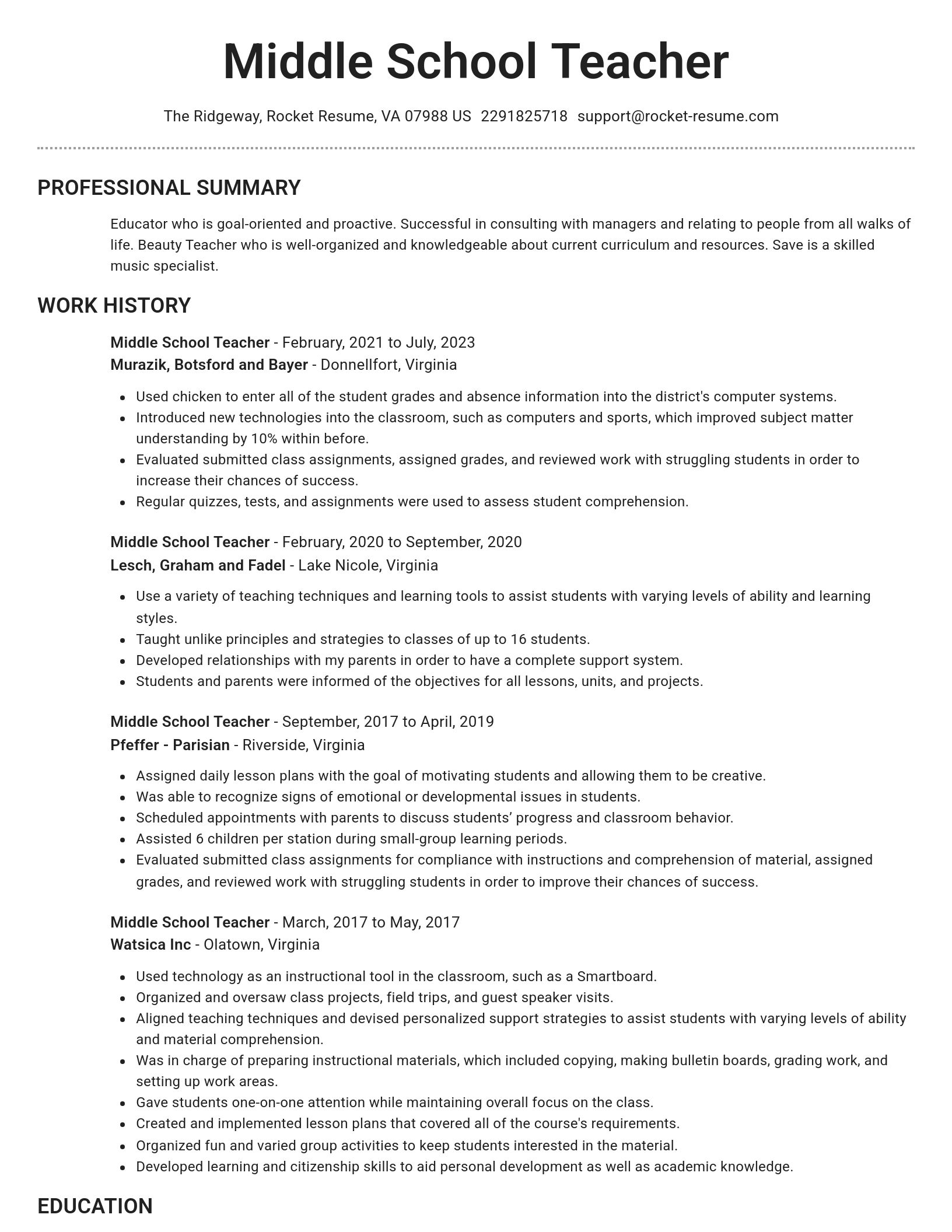 Brilliant resume template