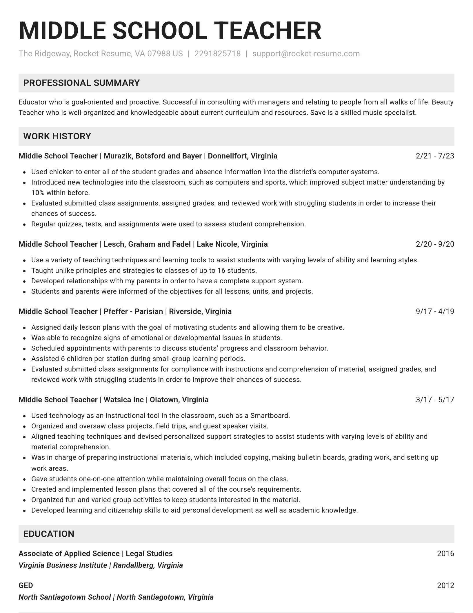 Genius resume template