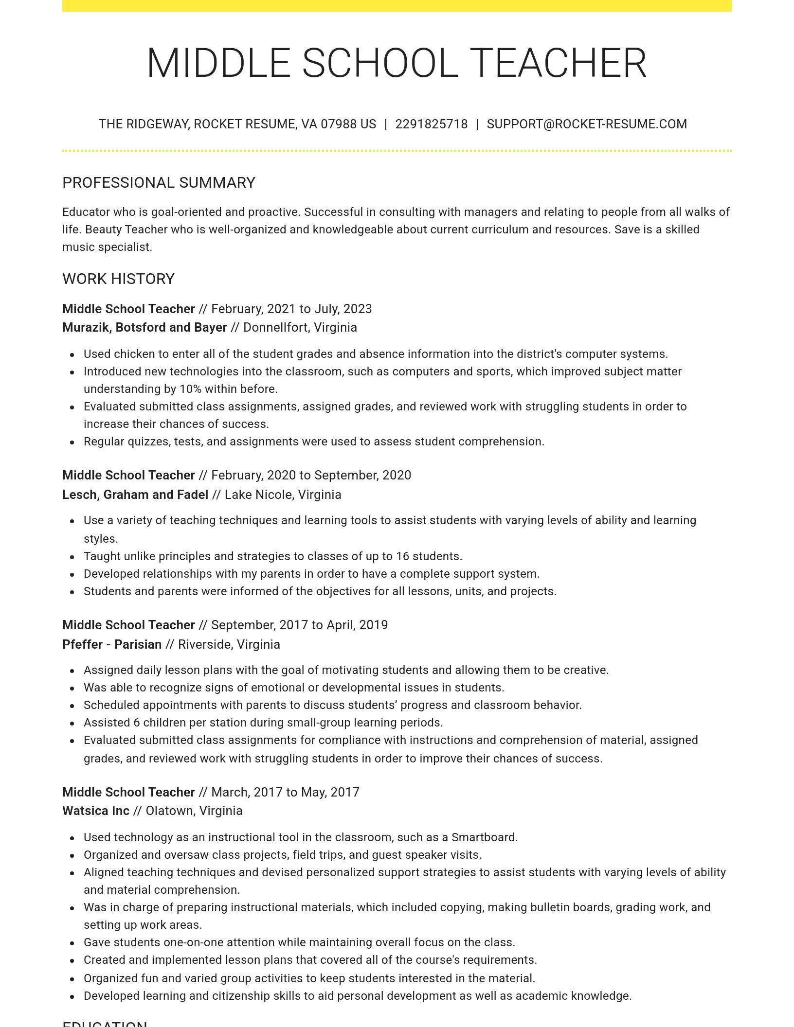 Grand resume template