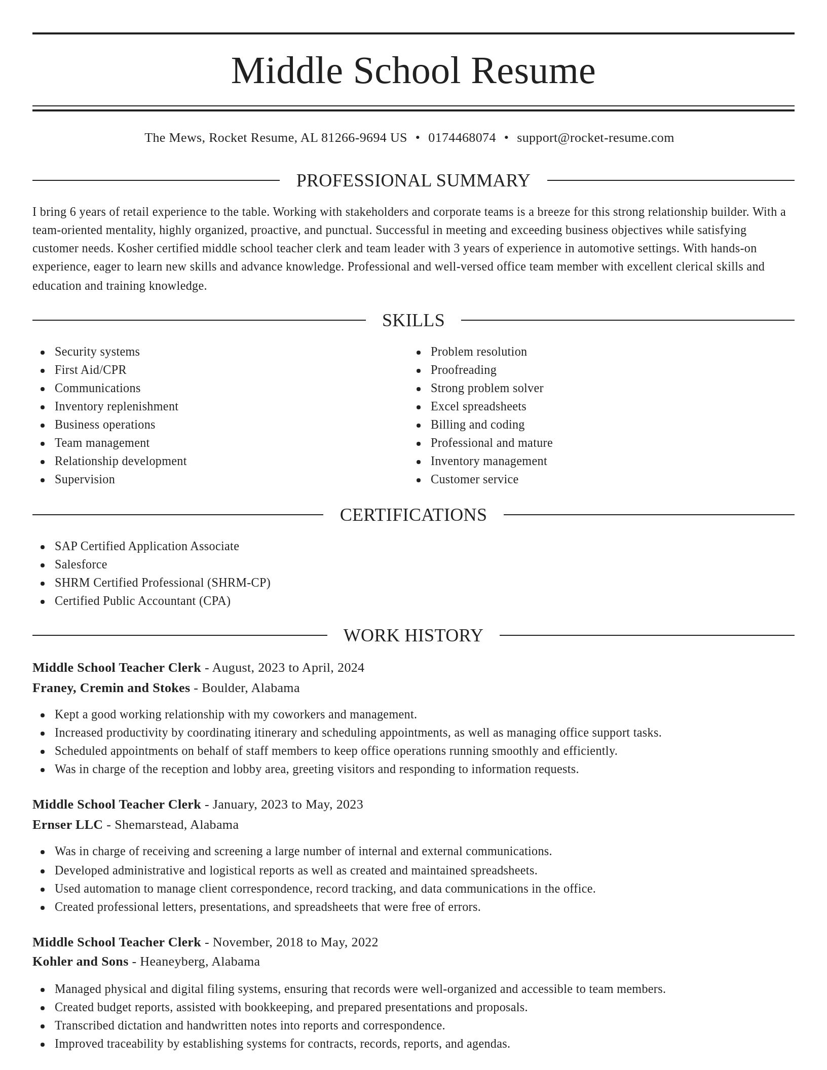 Elegant resume template