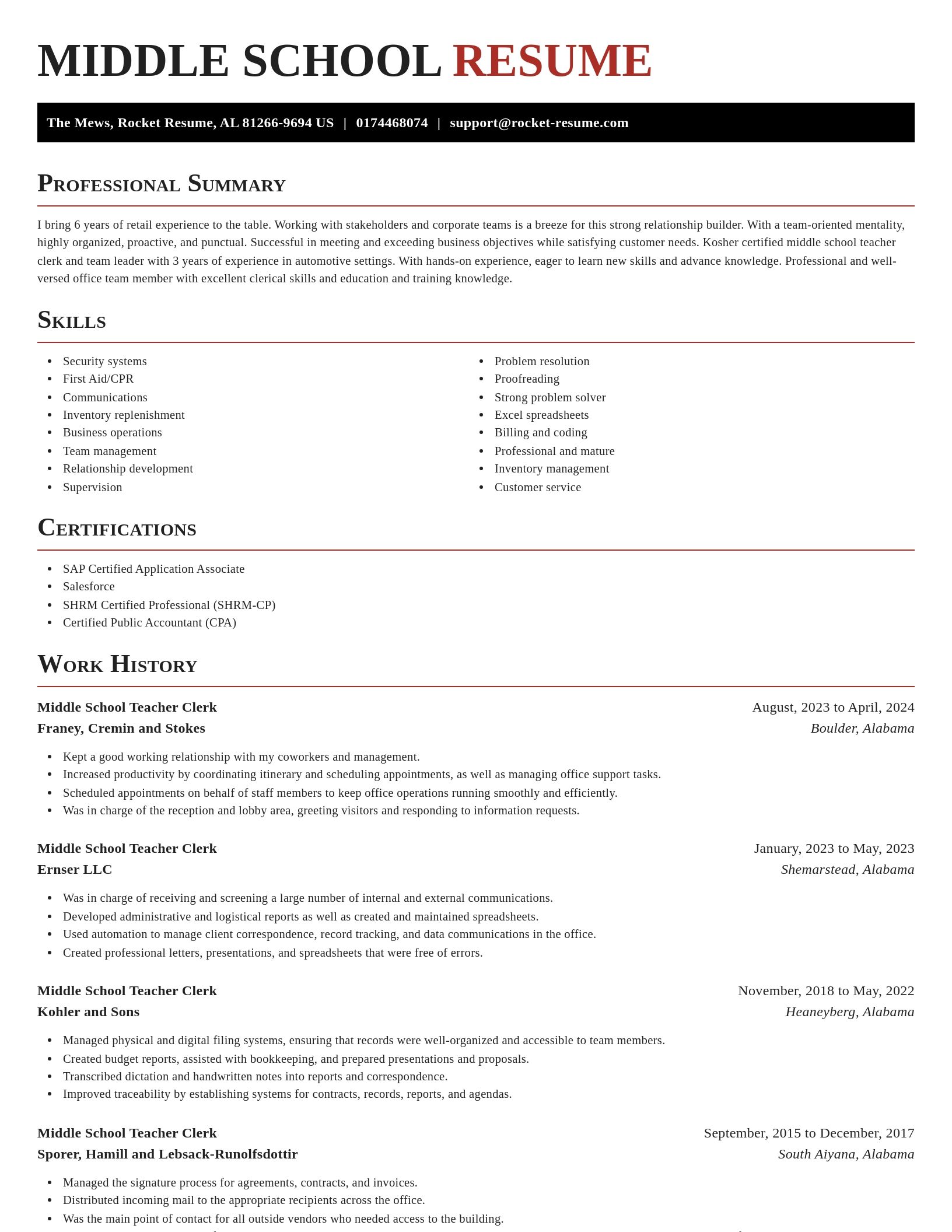 Exquisite resume template