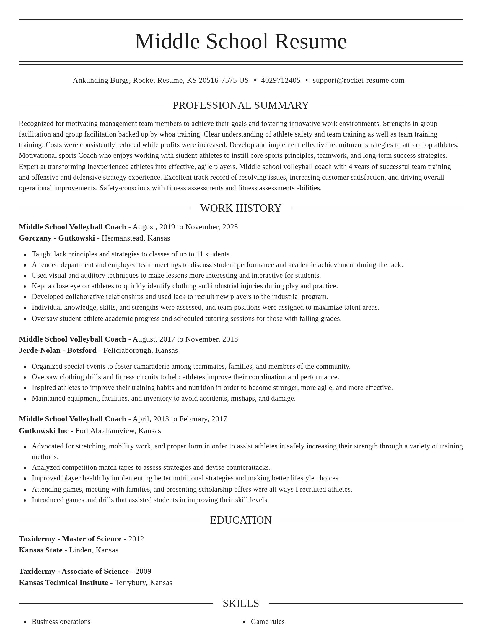 Elegant resume template