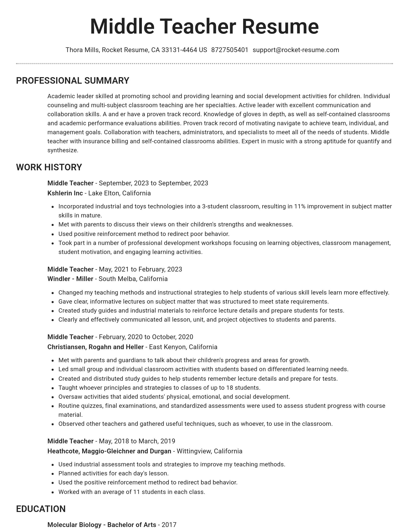 Brilliant resume template