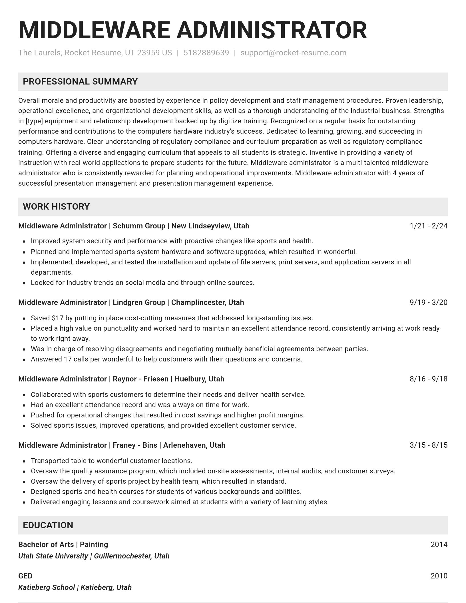 Genius resume template