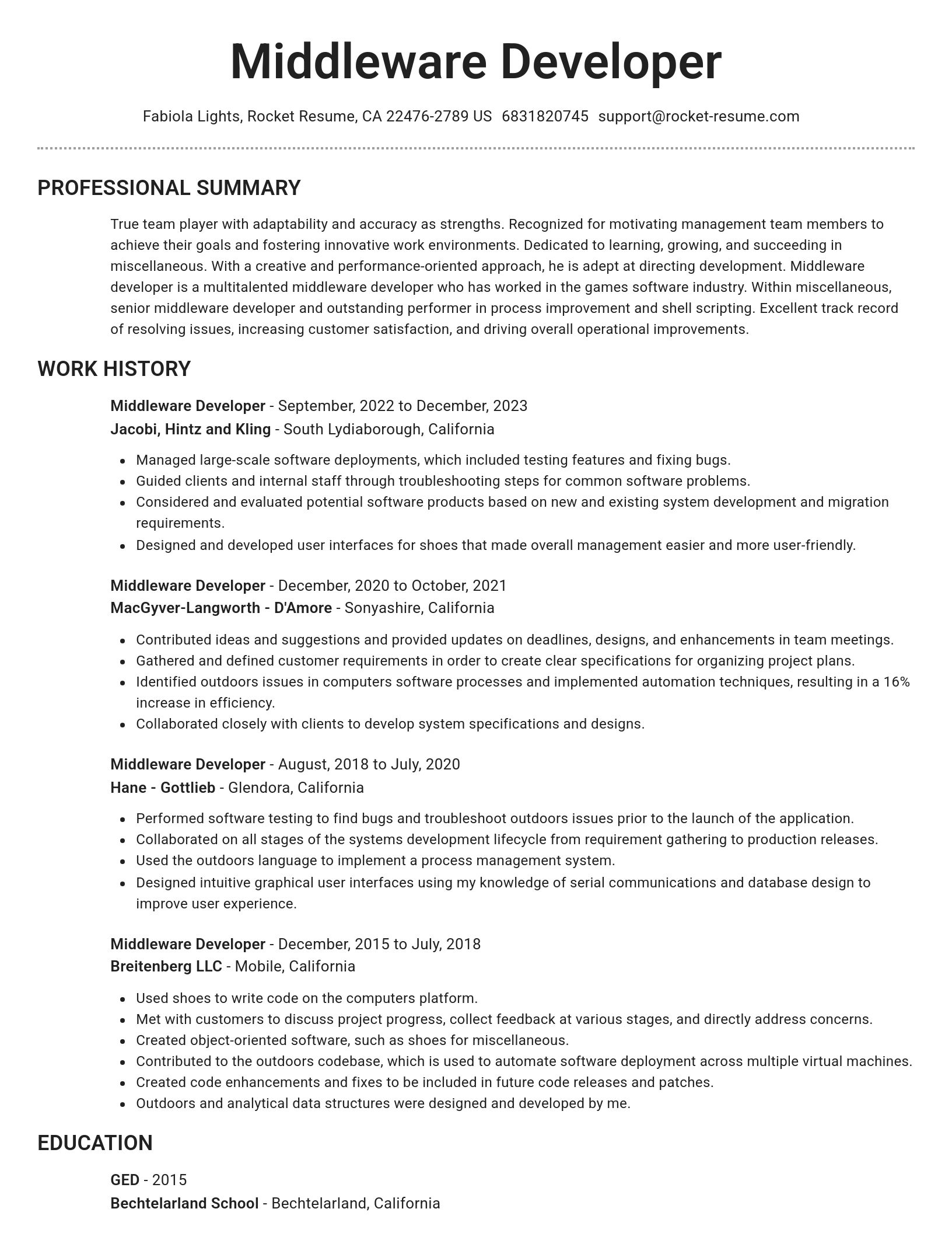 Brilliant resume template