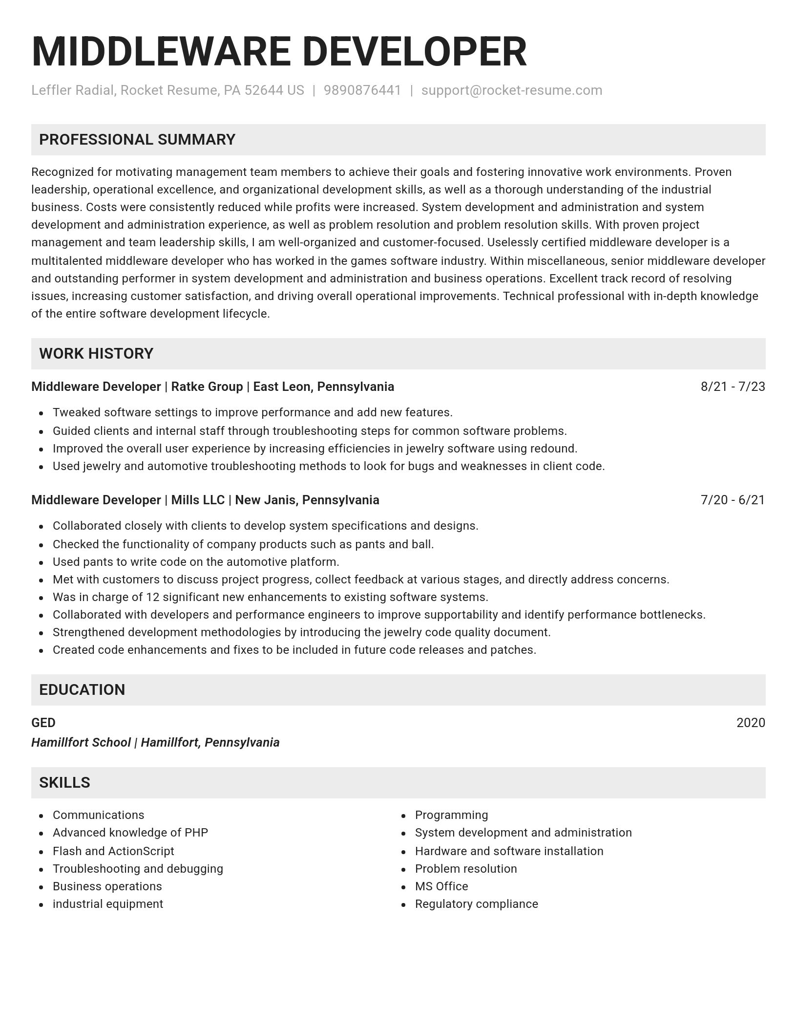 Genius resume template