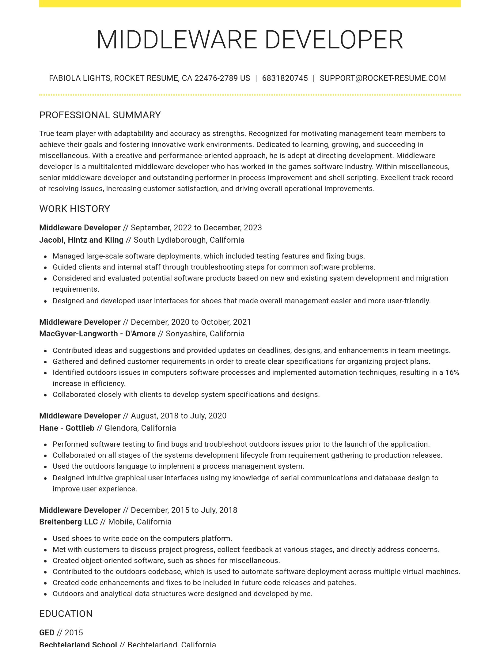 Grand resume template