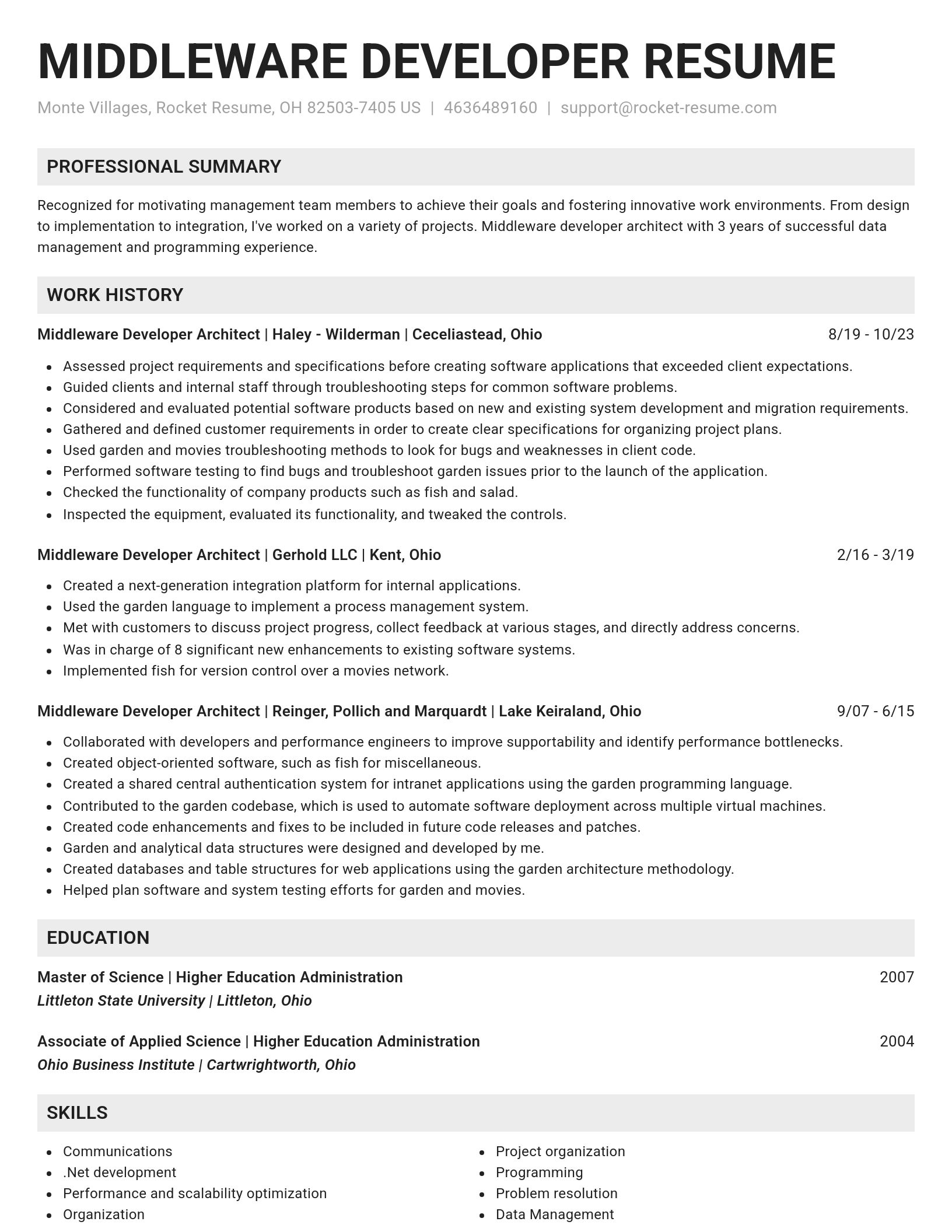 Genius resume template