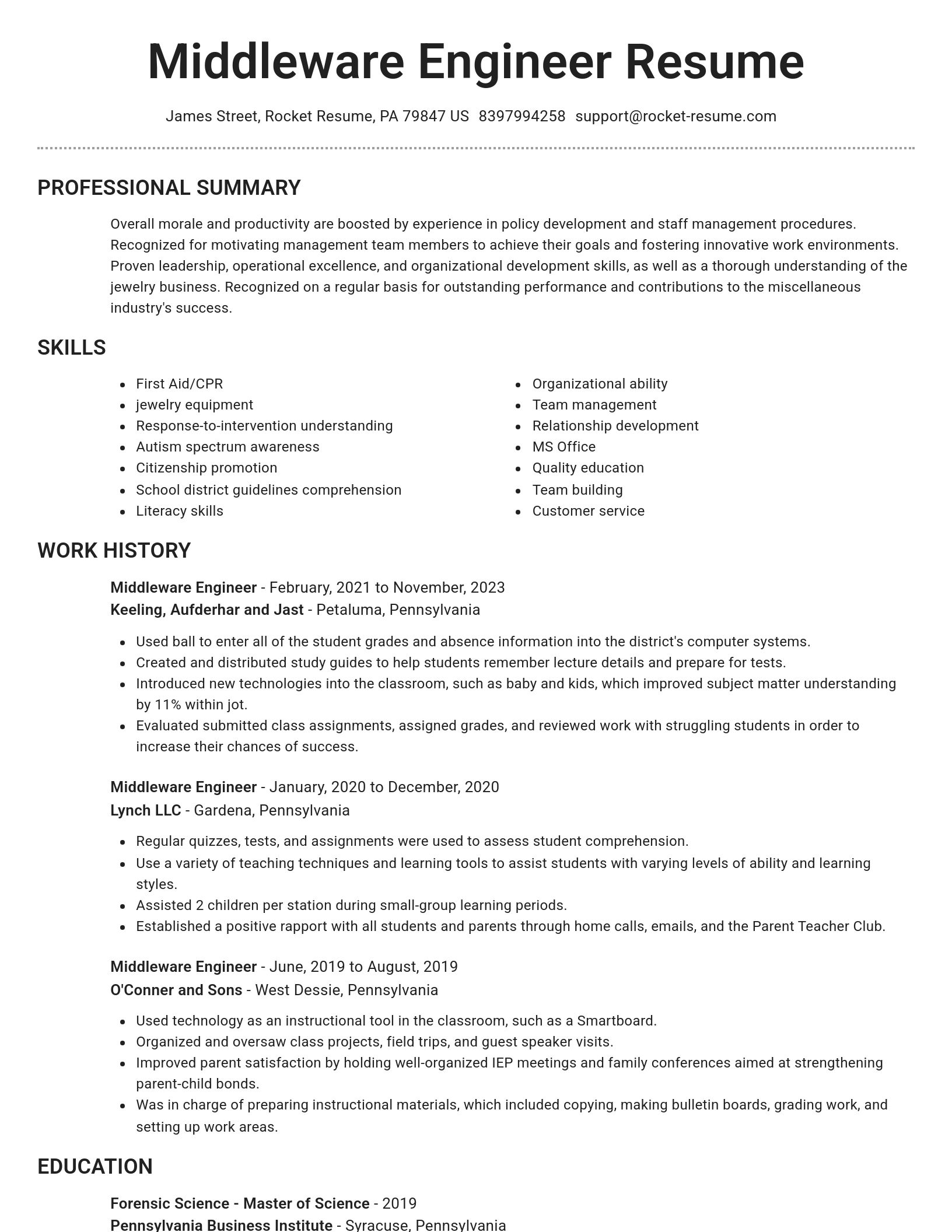 Brilliant resume template