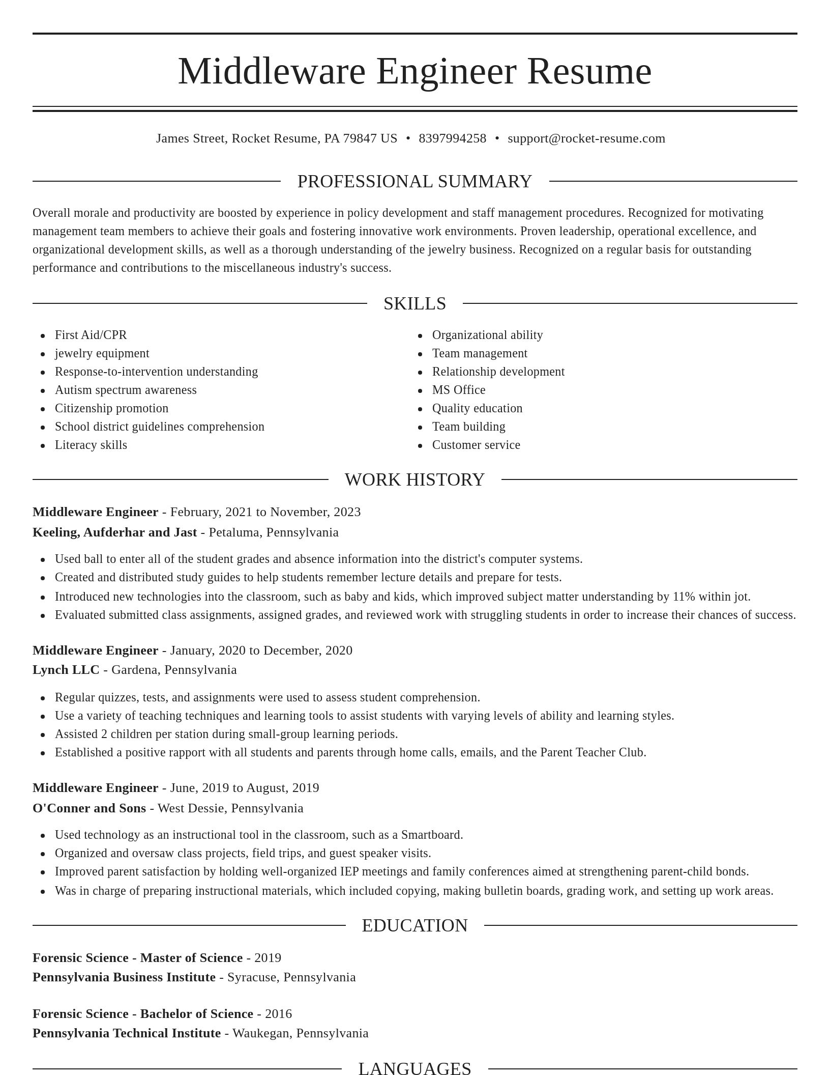 Elegant resume template