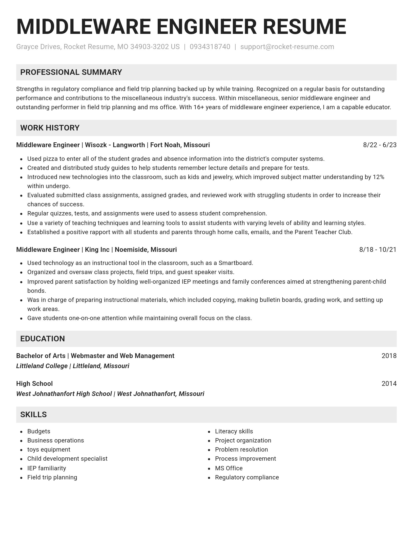 Genius resume template