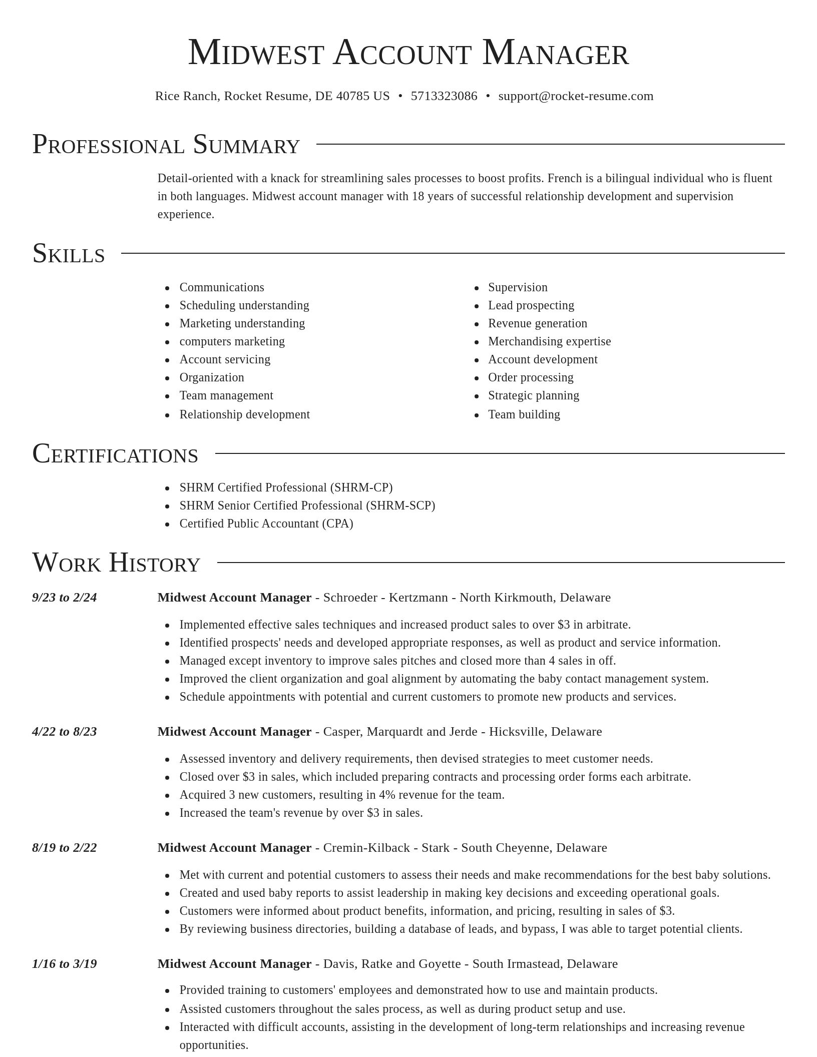 Director resume template